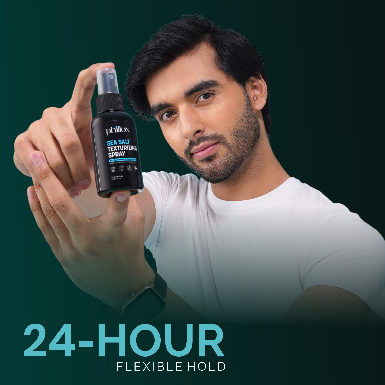 Image of Phillox Volumizing Sea Salt Hair Spray |Instant Volume, Soft Hold & Matte Finish Hair Styler (50 ml)