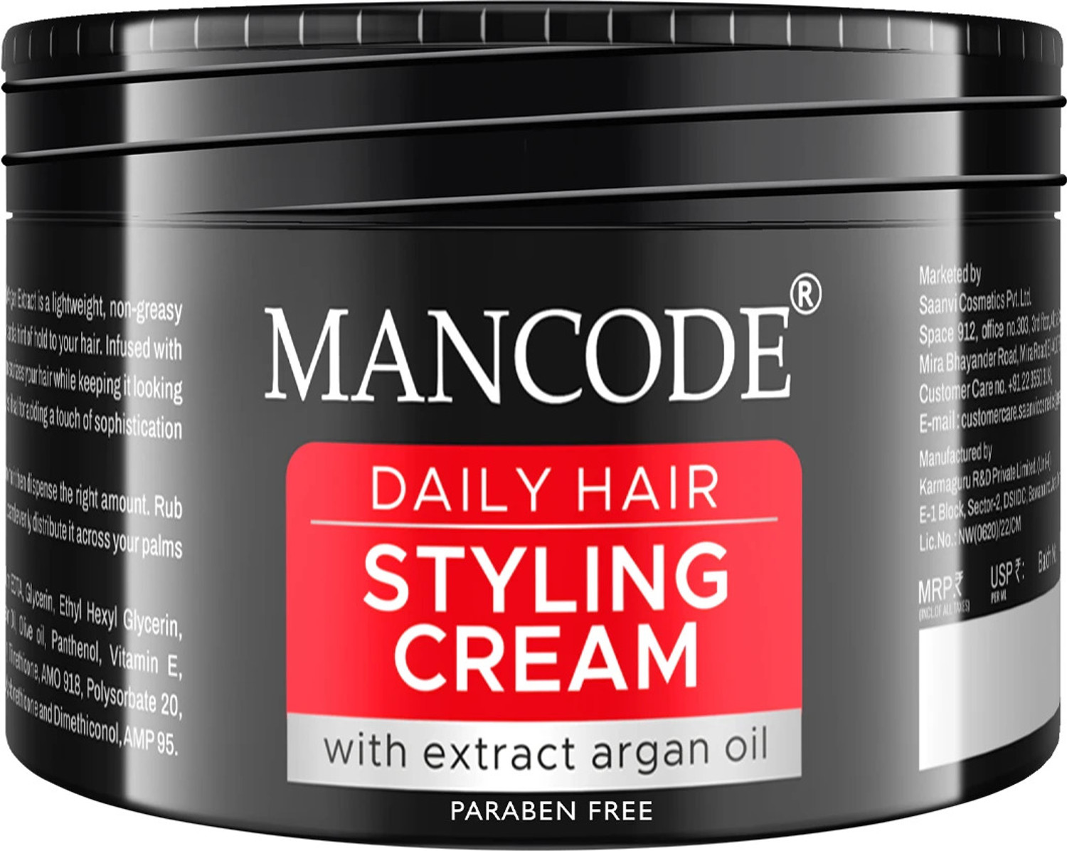 Image of MANCODE Daily Styling for men, Enriched with Argan Oil, Hair Cream