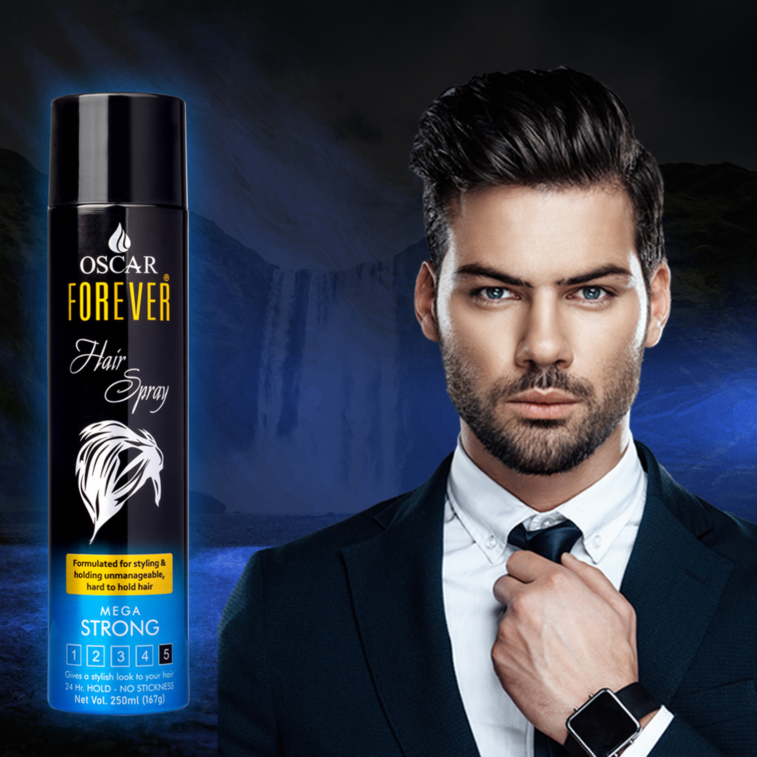 Image of OSCAR Forever Hair Spray for Quick Hair Styling and Setting Hair Spray