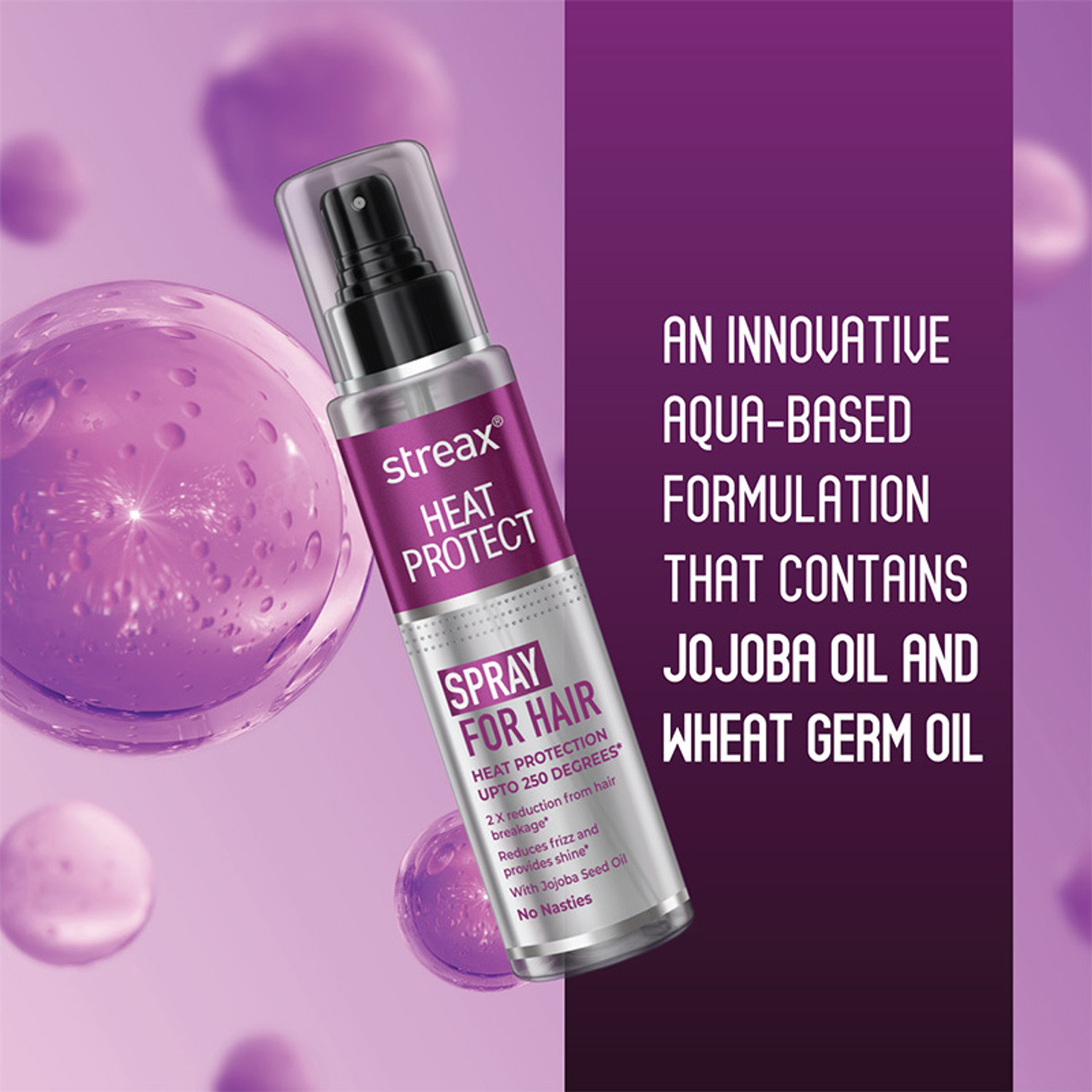 Image of Streax Heat Protect Spray for Hair Styling For Men & Women Hair Spray
