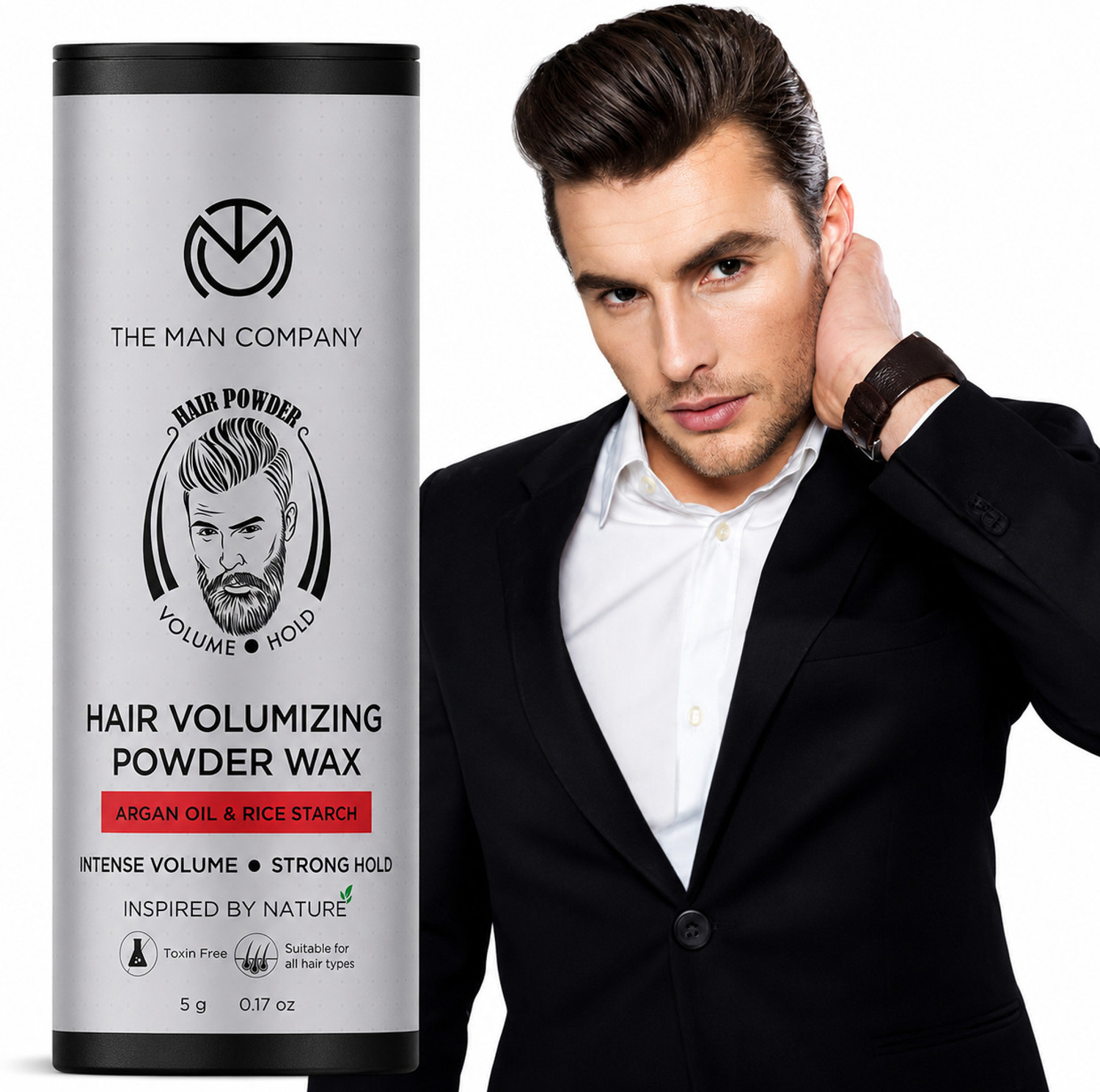 Image of THE MAN COMPANY Hair Volumizing Wax Strong Hold | Matte Finish | Non Greasy Hair Powder