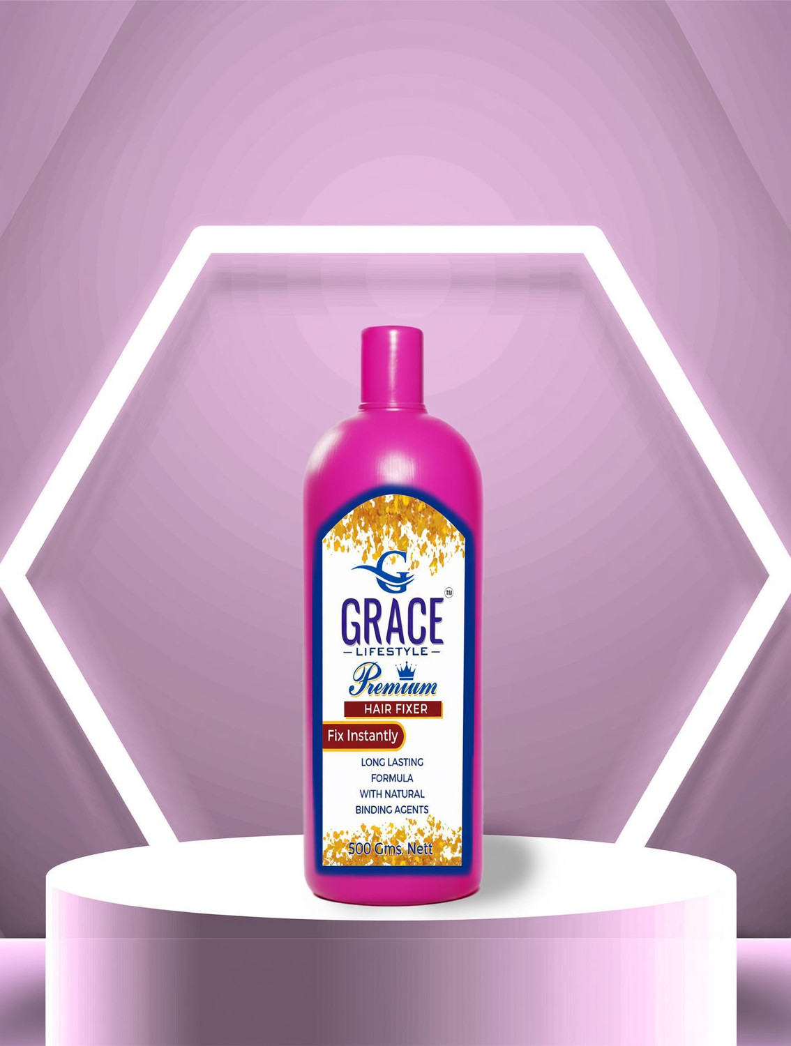 Grace Lifestyle Premium Hair Fixer - Long Lasting Formula with Natural Binding Agents Hair Lotion