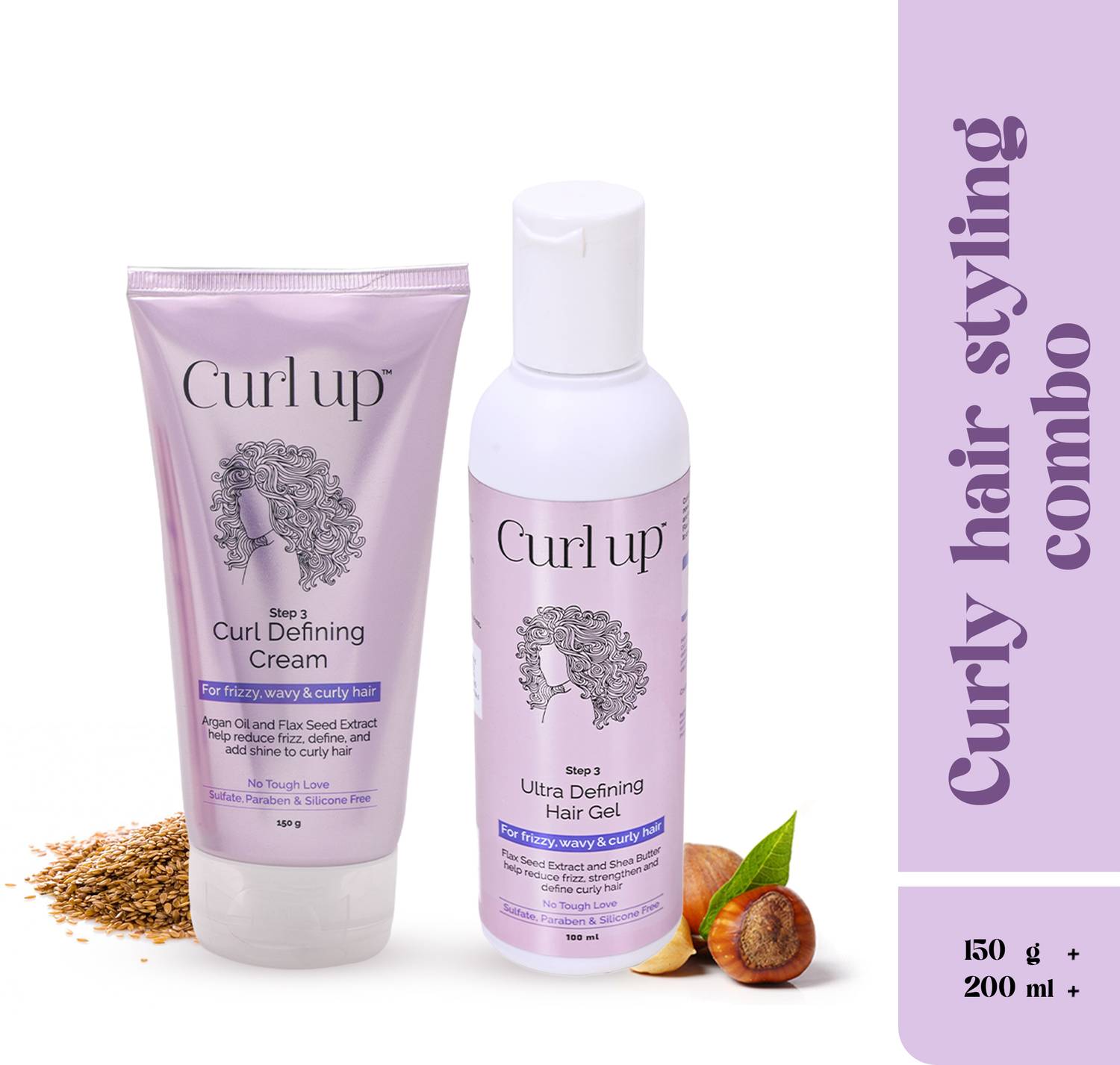 CURL UP Styling Combo Curl Cream & Hair Gel - Image 1