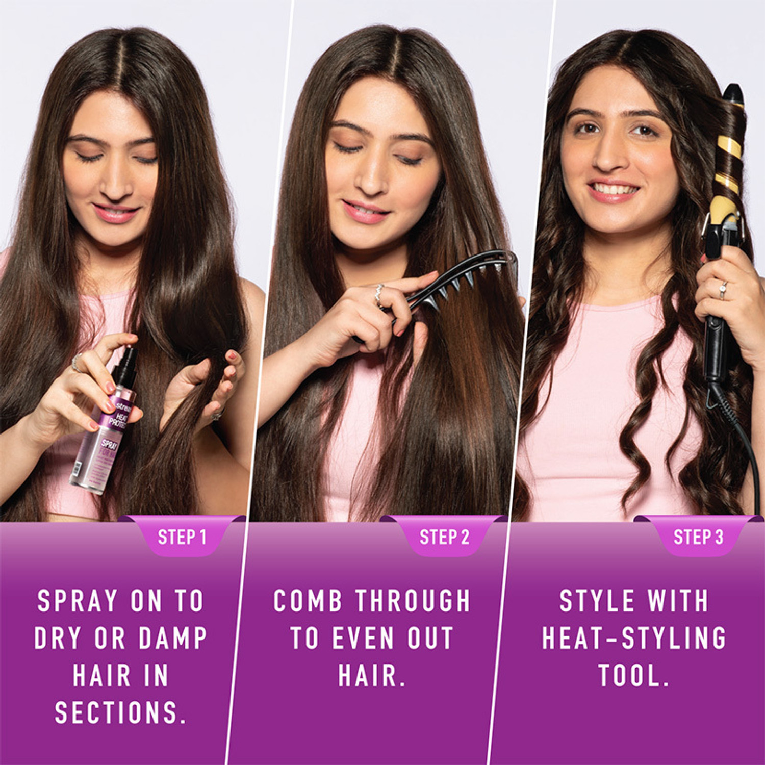 Image of Streax Heat Protect Spray for Hair Styling For Men & Women Hair Spray