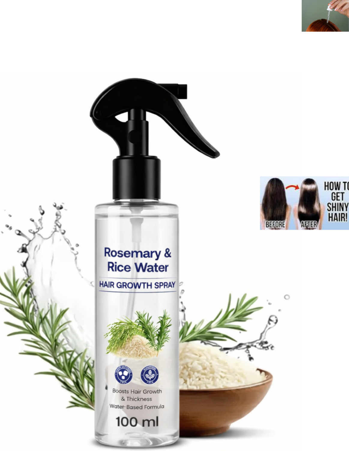 Image of LEANAND Plant Fix Rosemary Hair Growth Advanced Hair Spray Hair Repair Care Hair Spray.F Hair Spray
