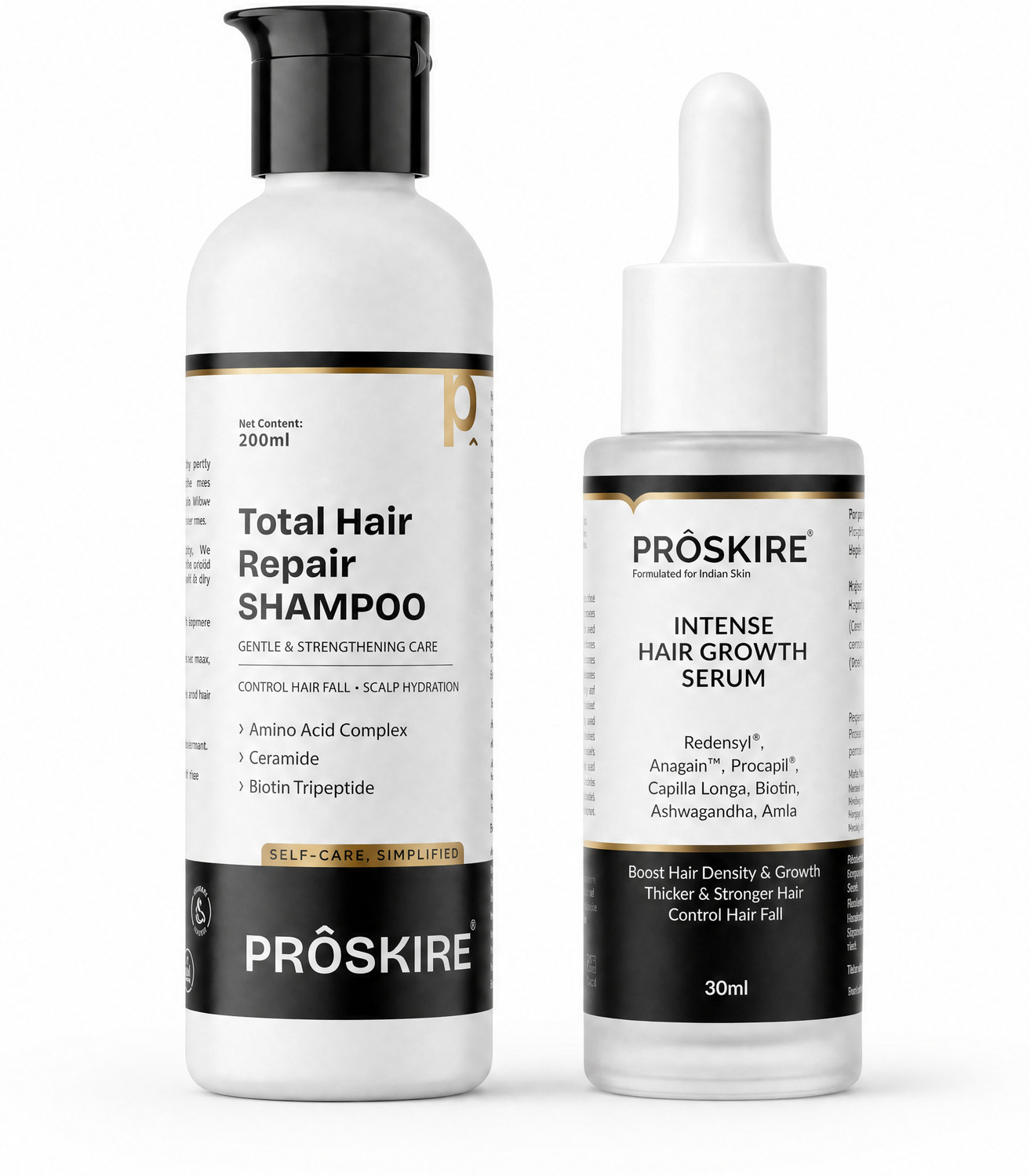 Proskire Hair Repair Shampoo & Hair Growth Serum Combo for Hair Fall Control