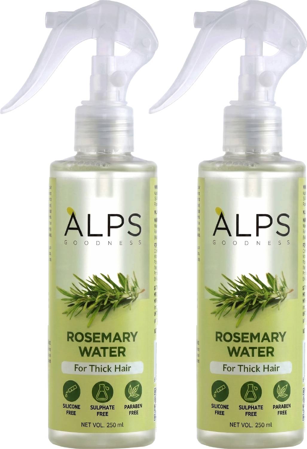 Alps Rosemary Water Hair Spray 250ml x 2 - Image 1
