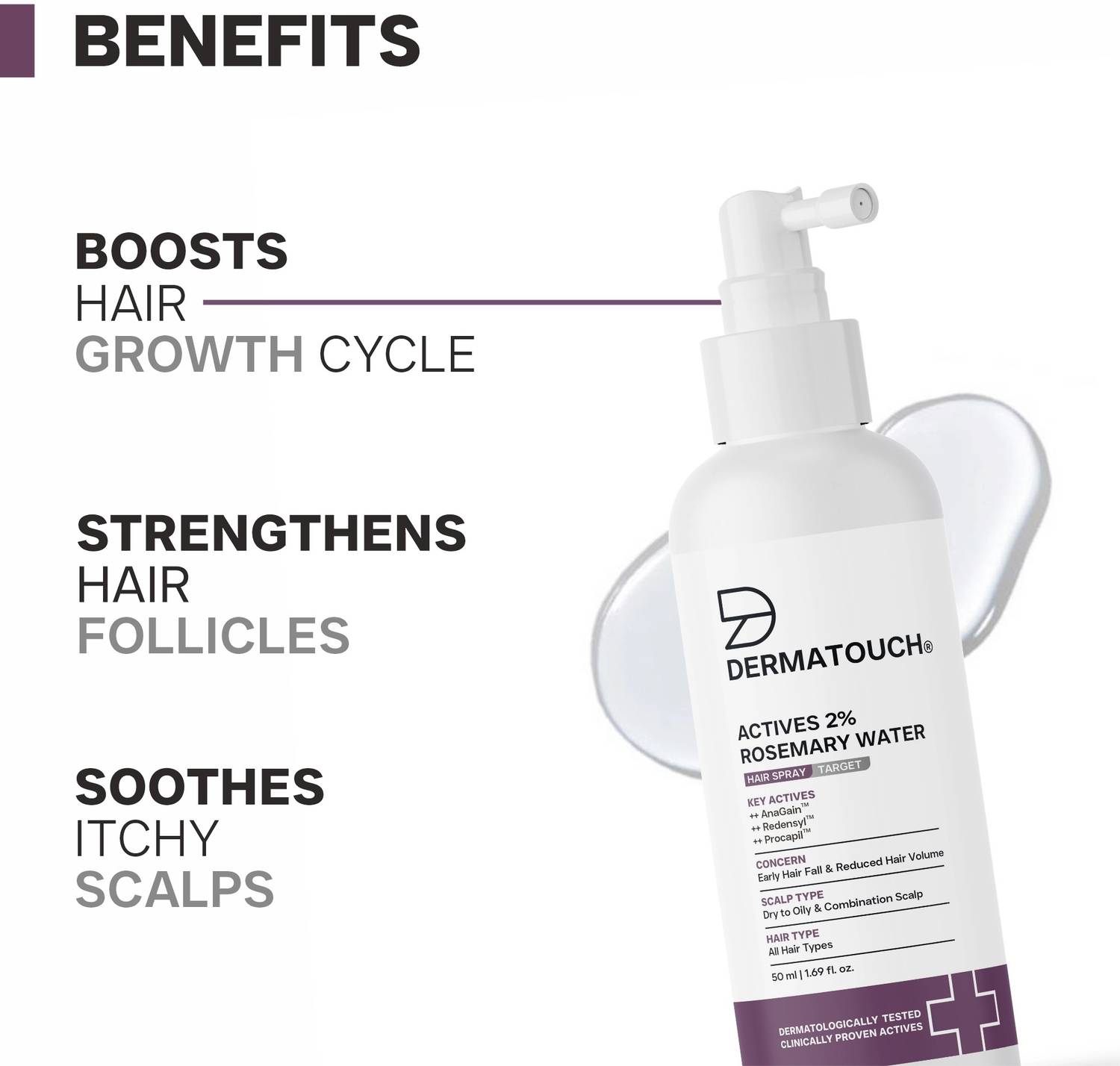 Dermatouch Rosemary Water Spray For Hair Growth - Image 3
