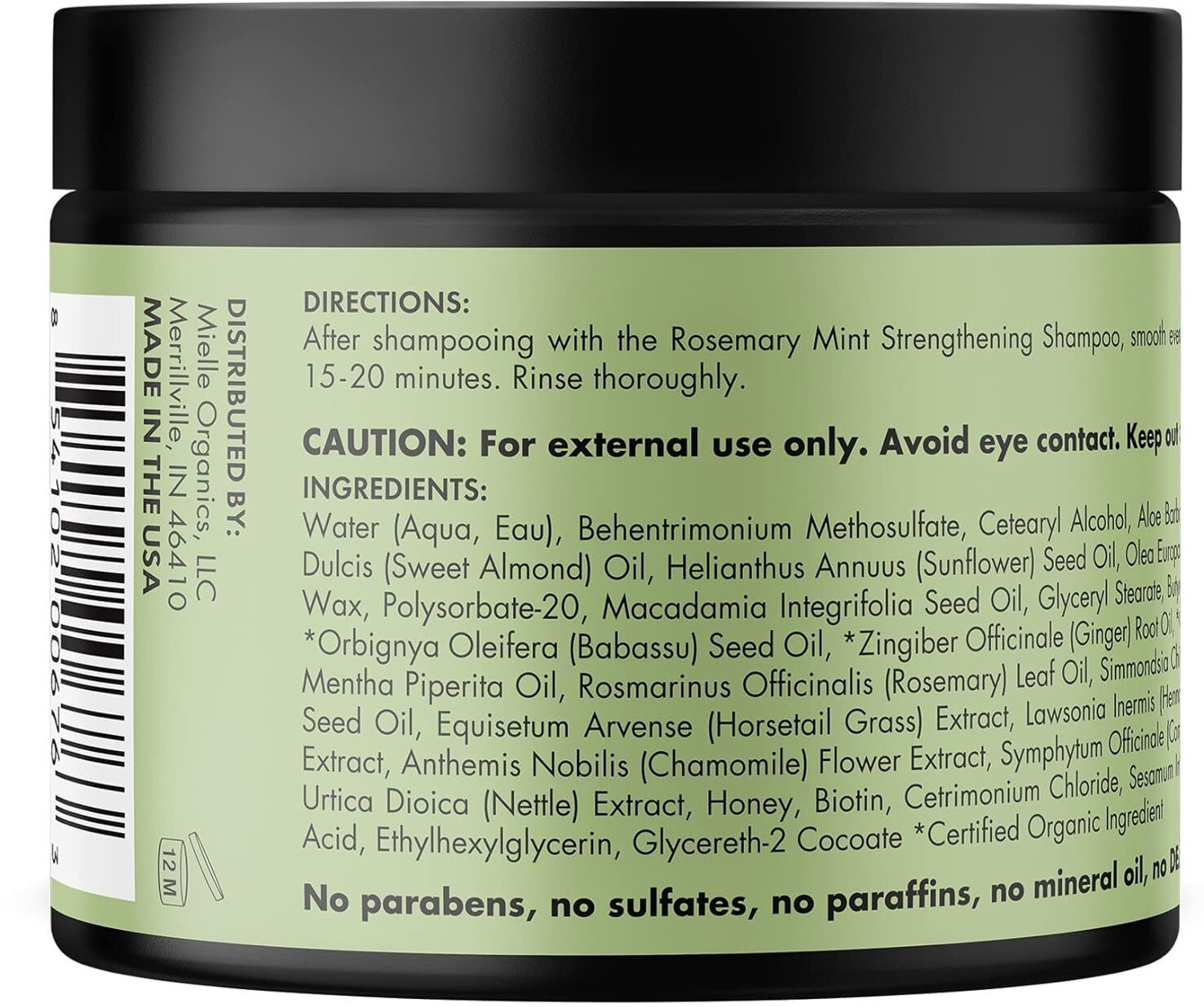 Image of Mielle Rosemary Mint Strengthening Hair Masque
