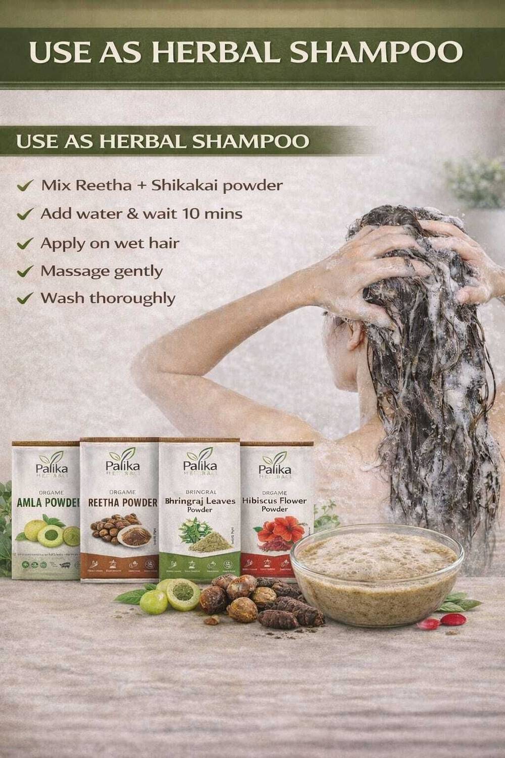 Palika Herbal Organic Hair Powder Combo - Image 4