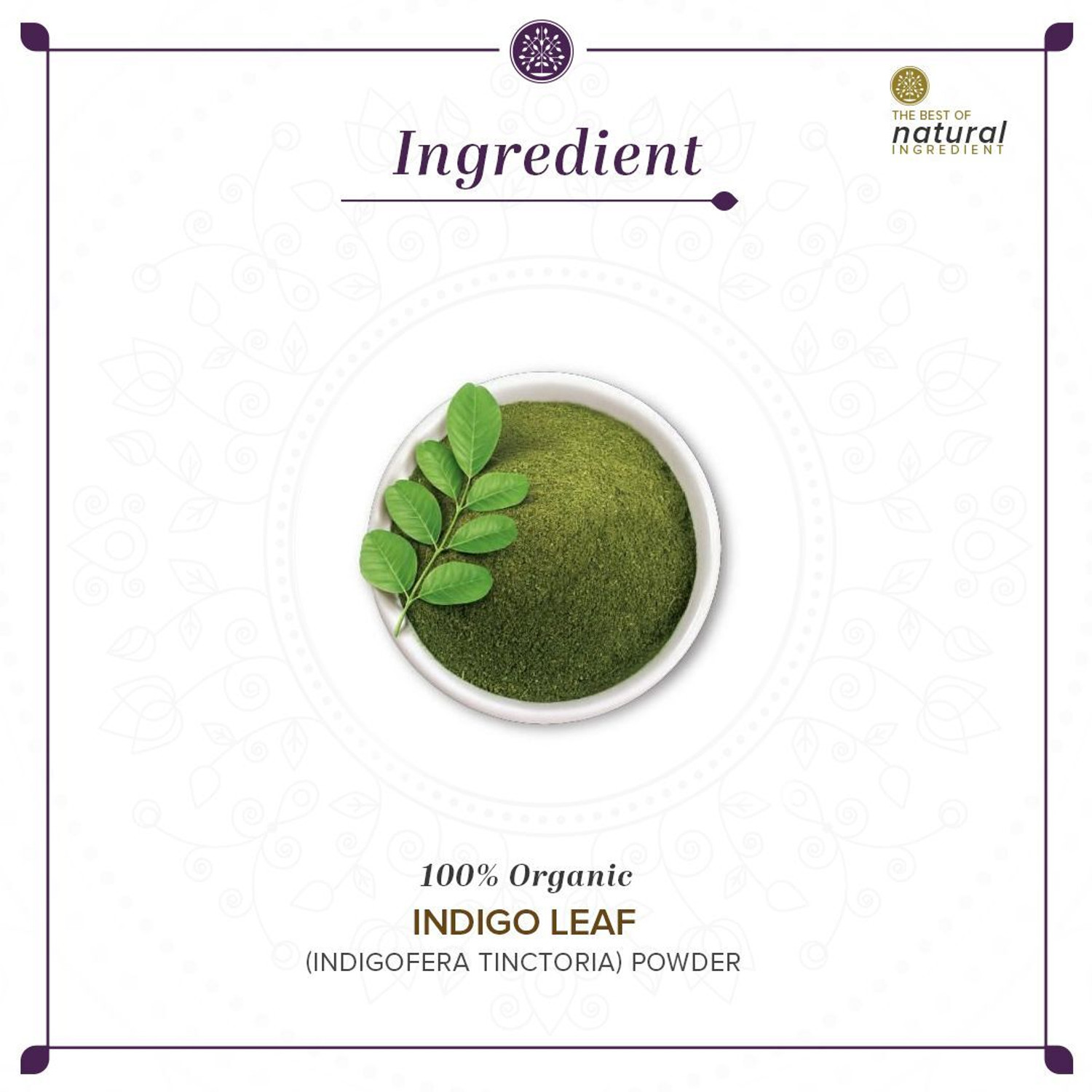 Image of KHADI NATURAL Indigo Leaf Powder for Natural Hair Care Use Daily Pack (100 g)