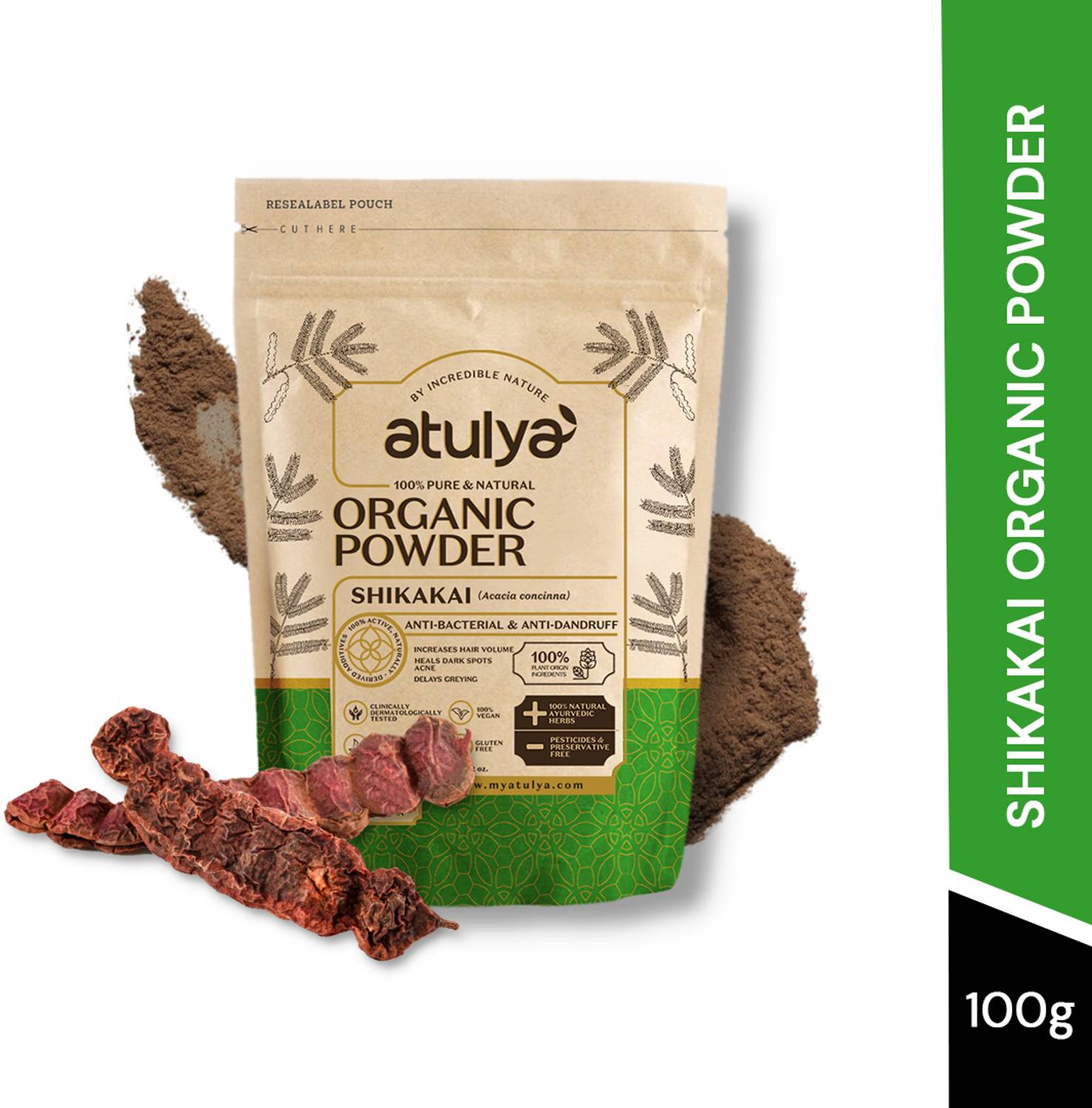 Atulya Shikakai 100% Pure & Natural Organic Powder