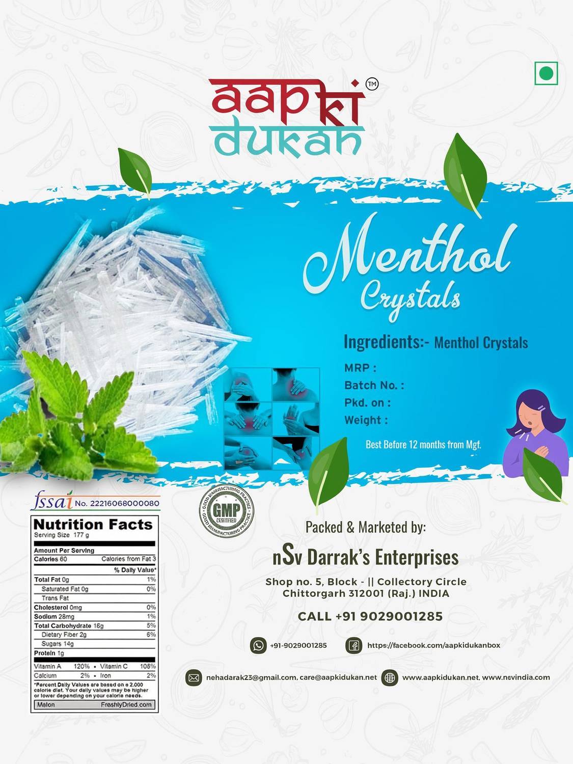 Aapkidukan Menthol crystal