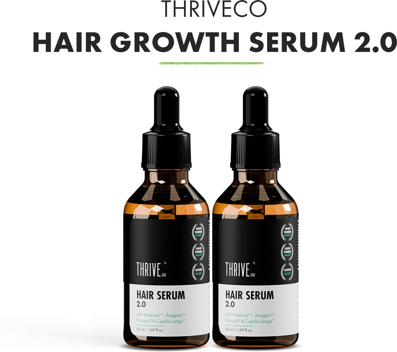 ThriveCo Hair Growth Serum 2.0, Pack of 2 - Image 1