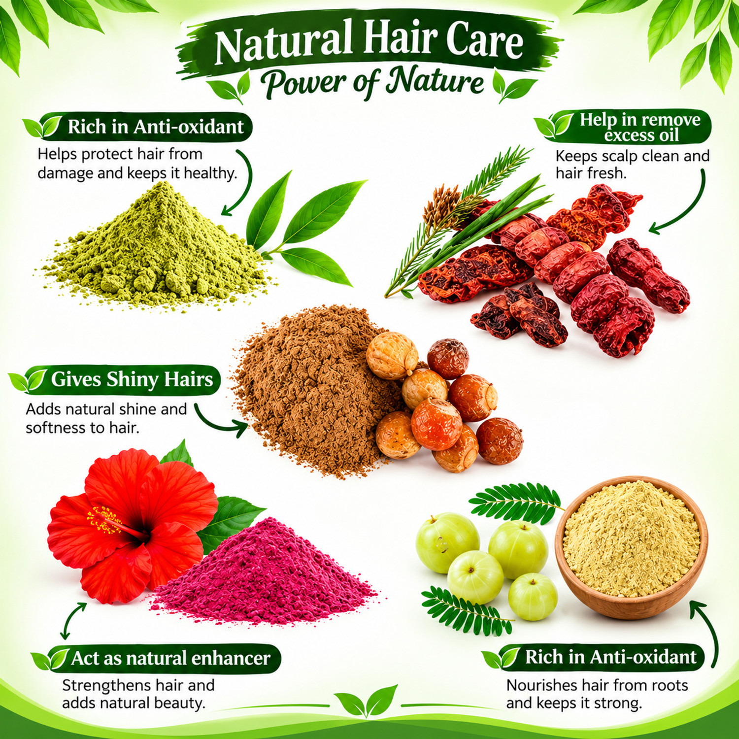 Image of amratbaa enterprise Amla, Reetha, Shikakai, Hibiscus And Bhringraj Powder for Hair Growth (250 g)