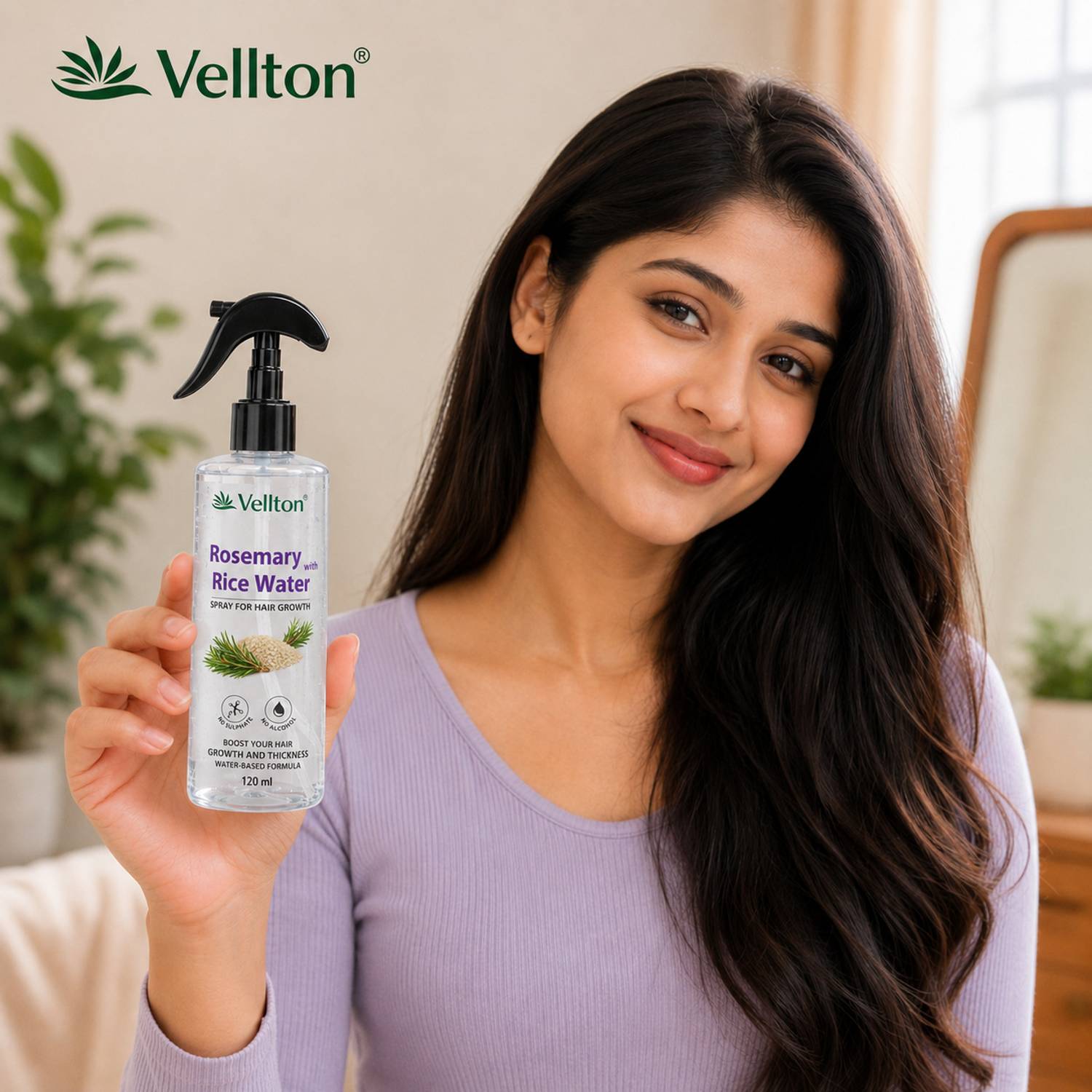 vellton Rosemary With Rice Water Spray 120ml Pack of 2 - Image 2