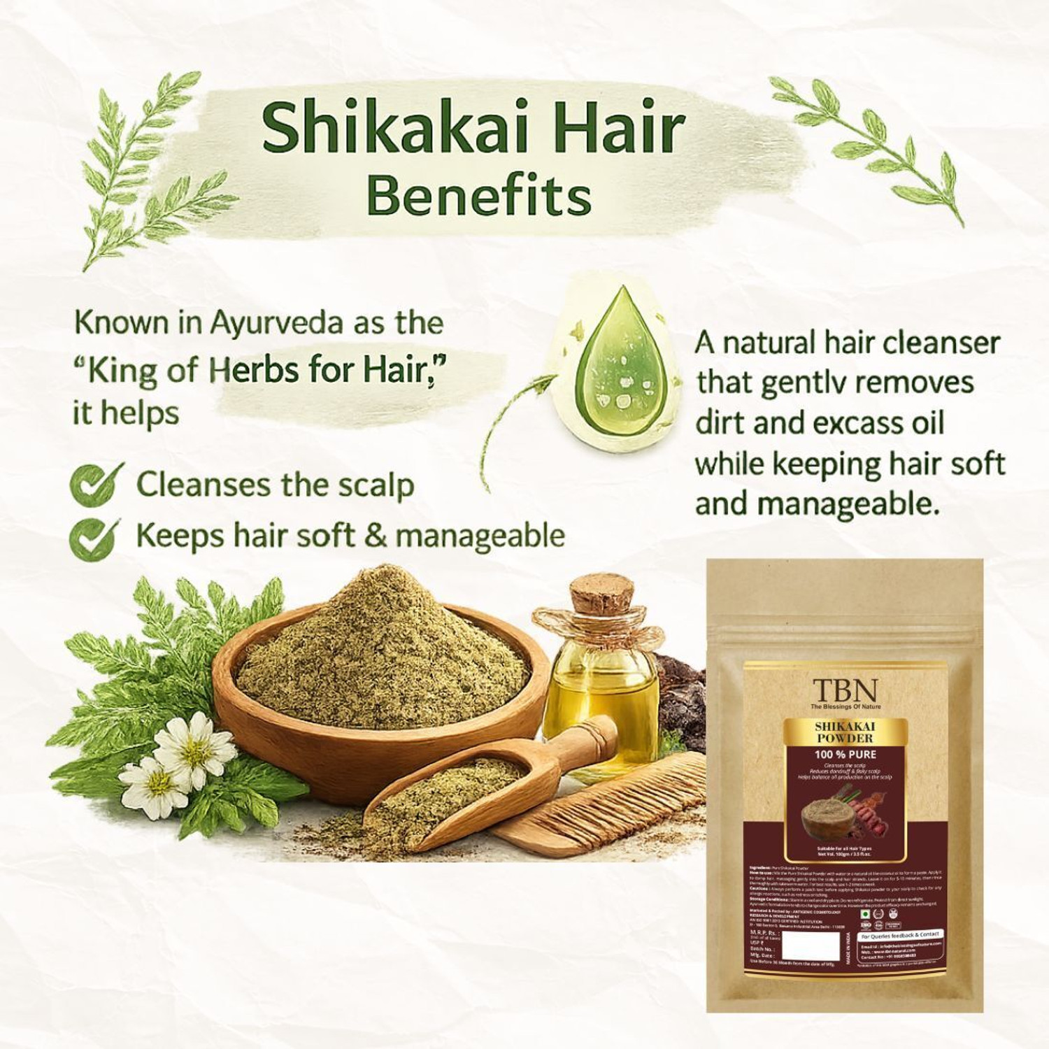 Image of TBN Amla, Bhringraj, Shikakai, Reetha, Hibiscus Powder & Rosemary Water Spray