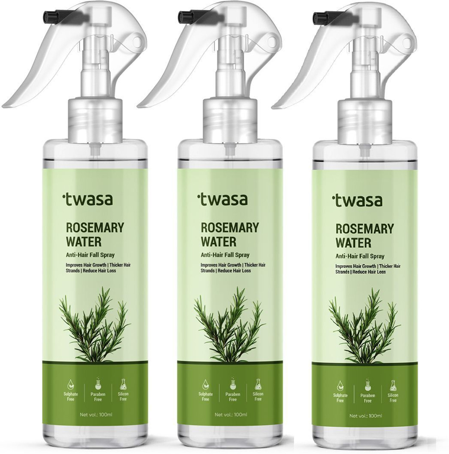 Image of Twasa Rosemary Water Spray For Hair Growth & Thickness| Controls Hairfall & Adds Shine Hair Spray