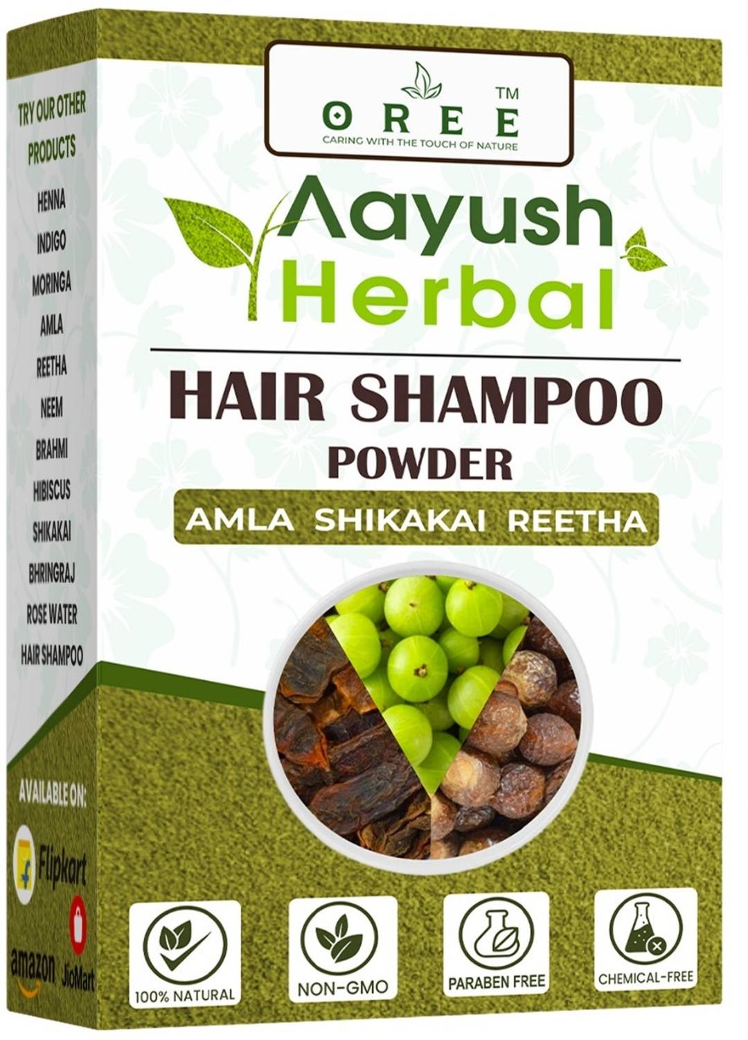 Aayush Herbal Hair Shampoo 100% Natural amla/reetha/shikakai for hair growth