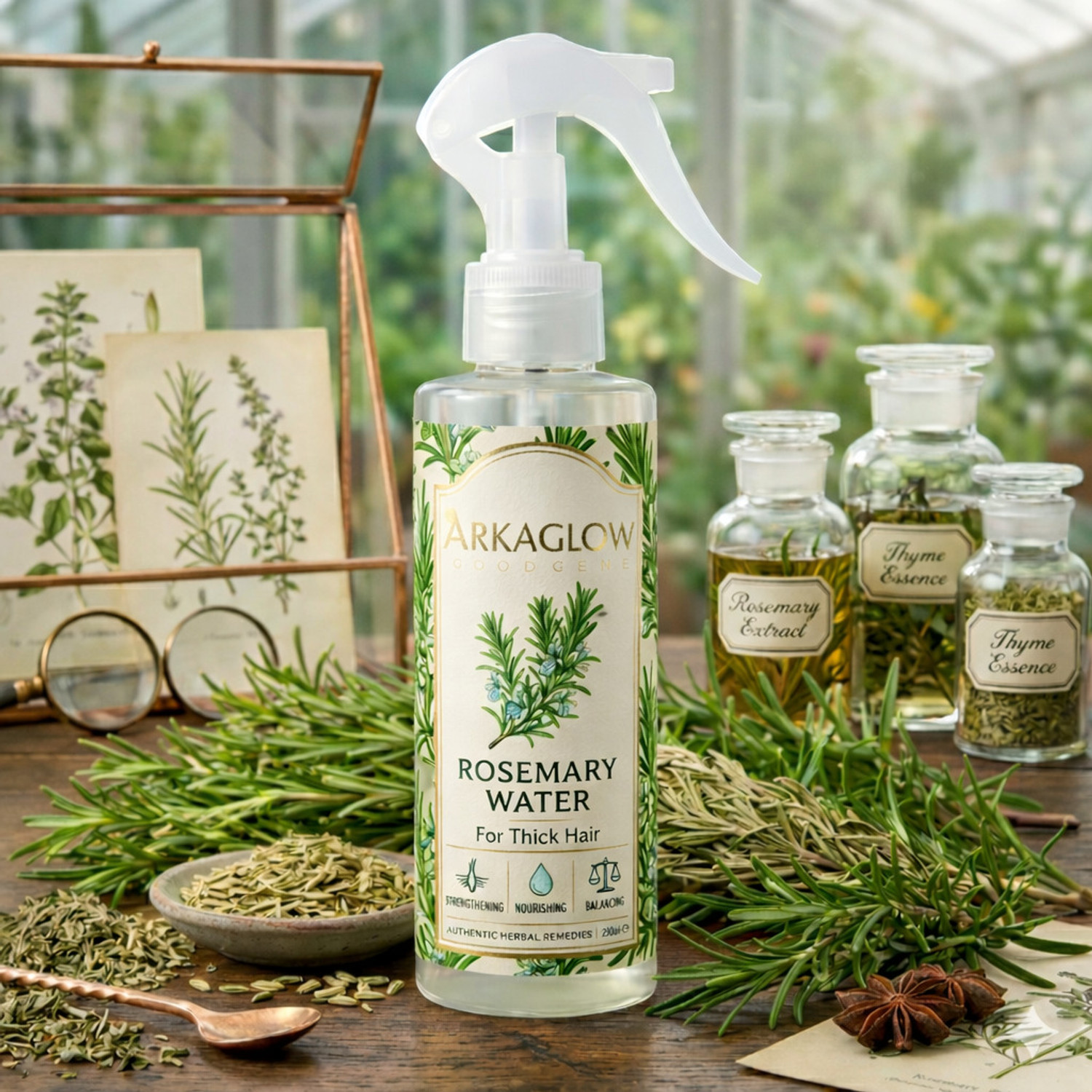 Image of Arka glow Alpex Rosemary Water | Rosemary water for hair | Hair Spray for Hair Growth
