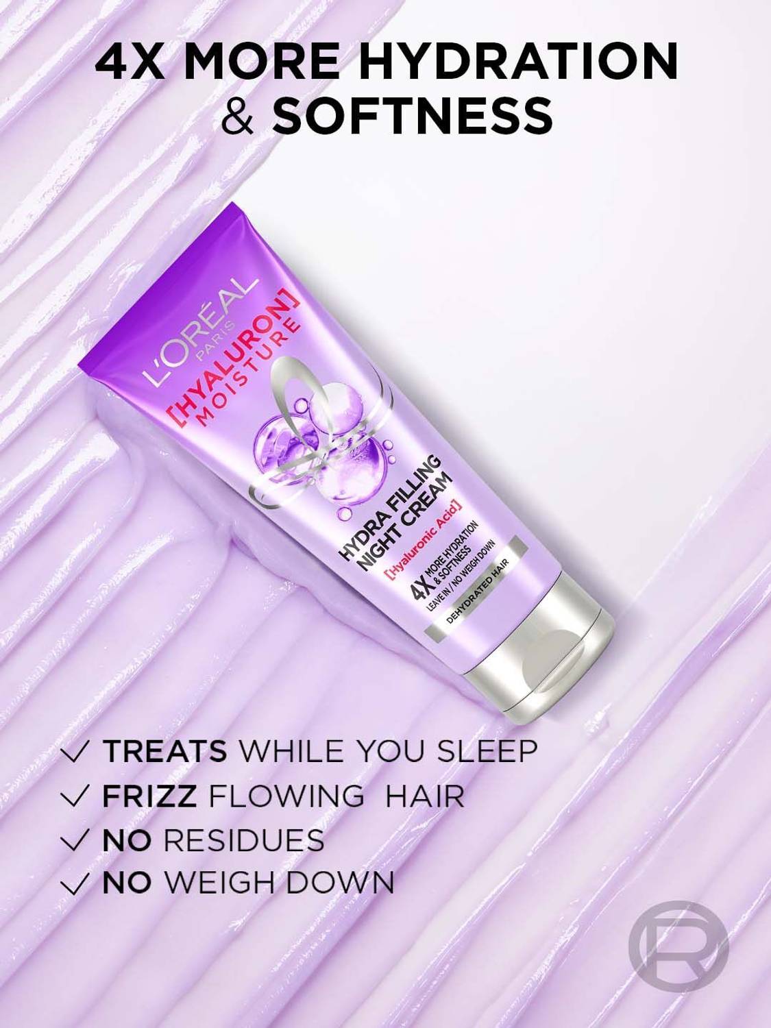 L'Oréal Paris Hyaluron Moisture 72H Night Hair Cream - Image 2