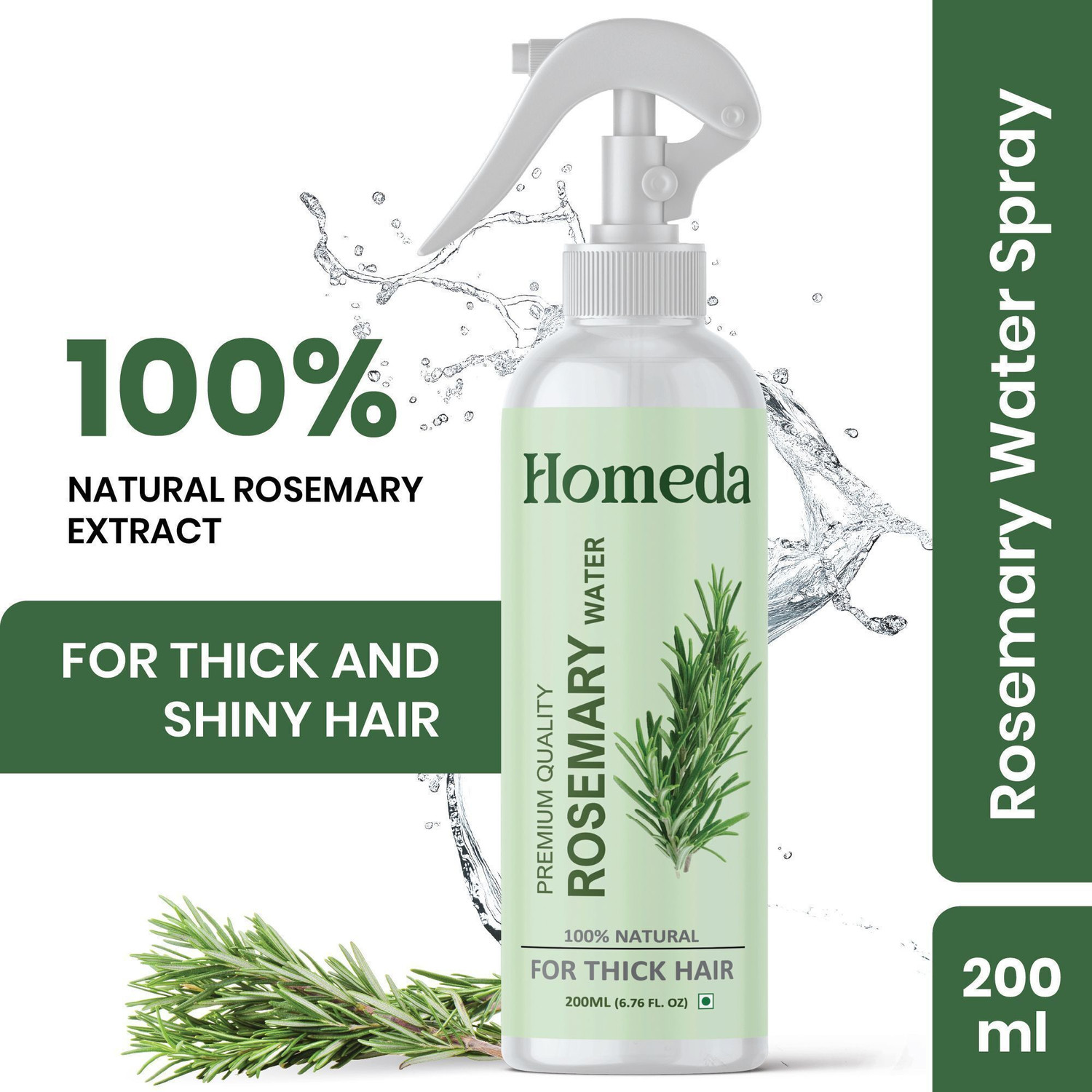 Image of Homeda Rosemary Water for Hair Growth, Rose mary water spray Rose marry Rose Merry Mist