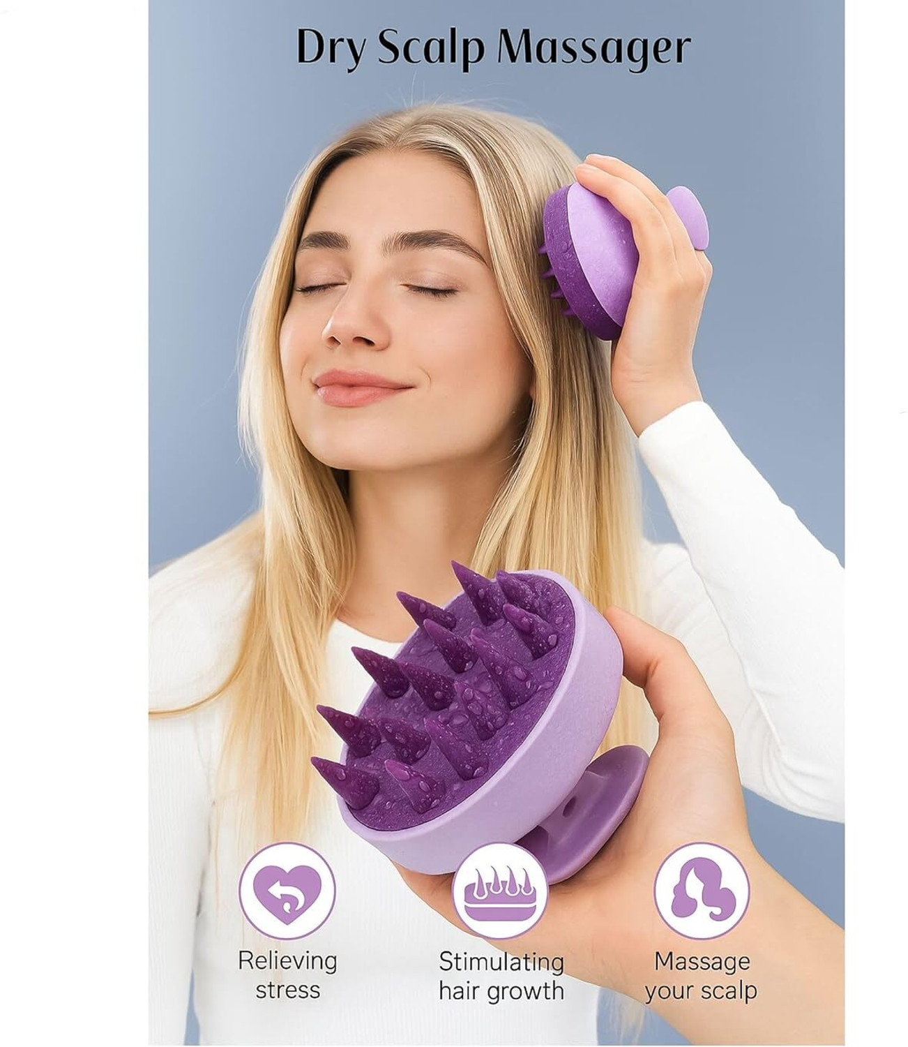 Image of RUGY Hair Scalp Manual Massager Shampoo Brush (2in1)