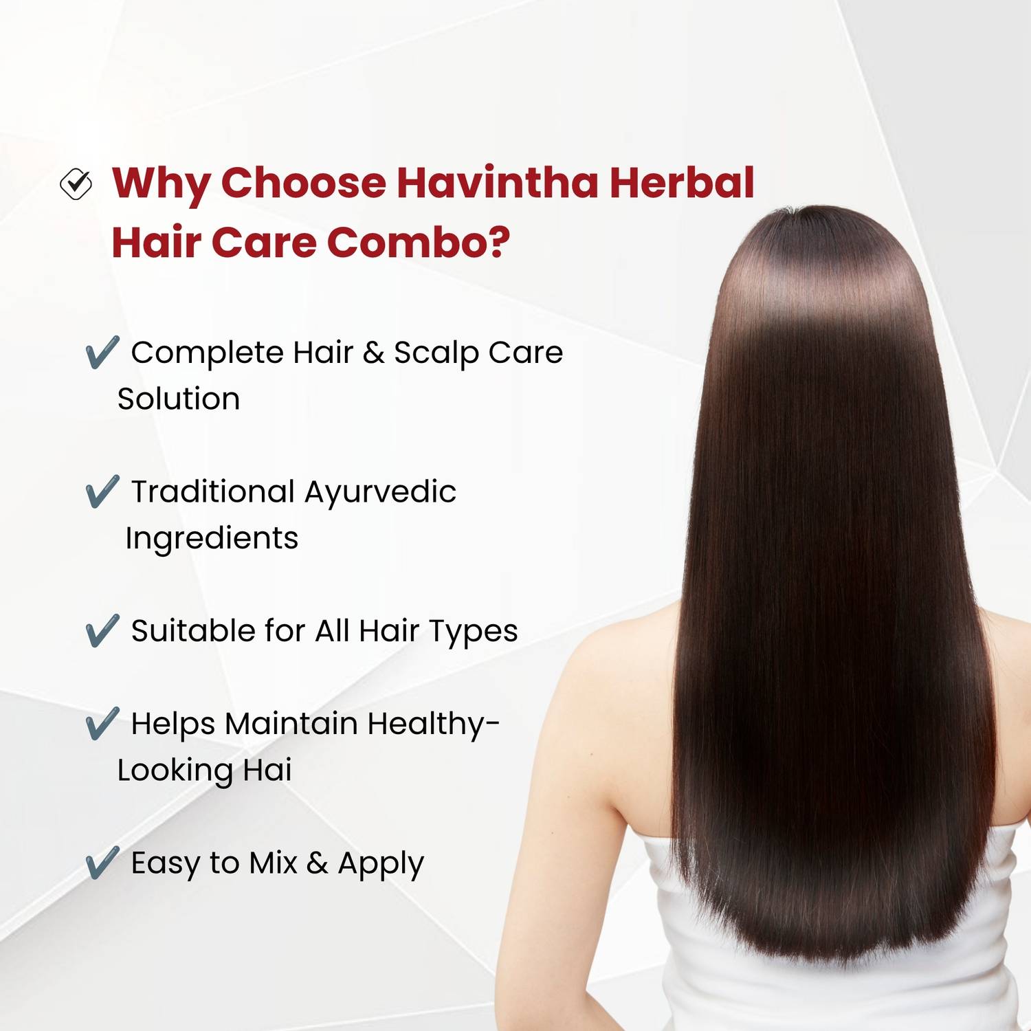 Havintha Amla, Reetha, Shikakai, Bhringraj, Hibiscus Powder for Hair - Image 3
