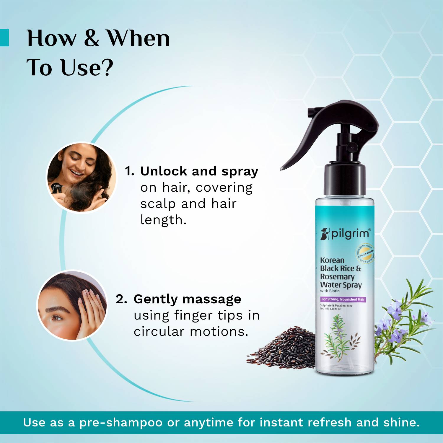 Pilgrim Rosemary Water Spray with Biotin - Image 5