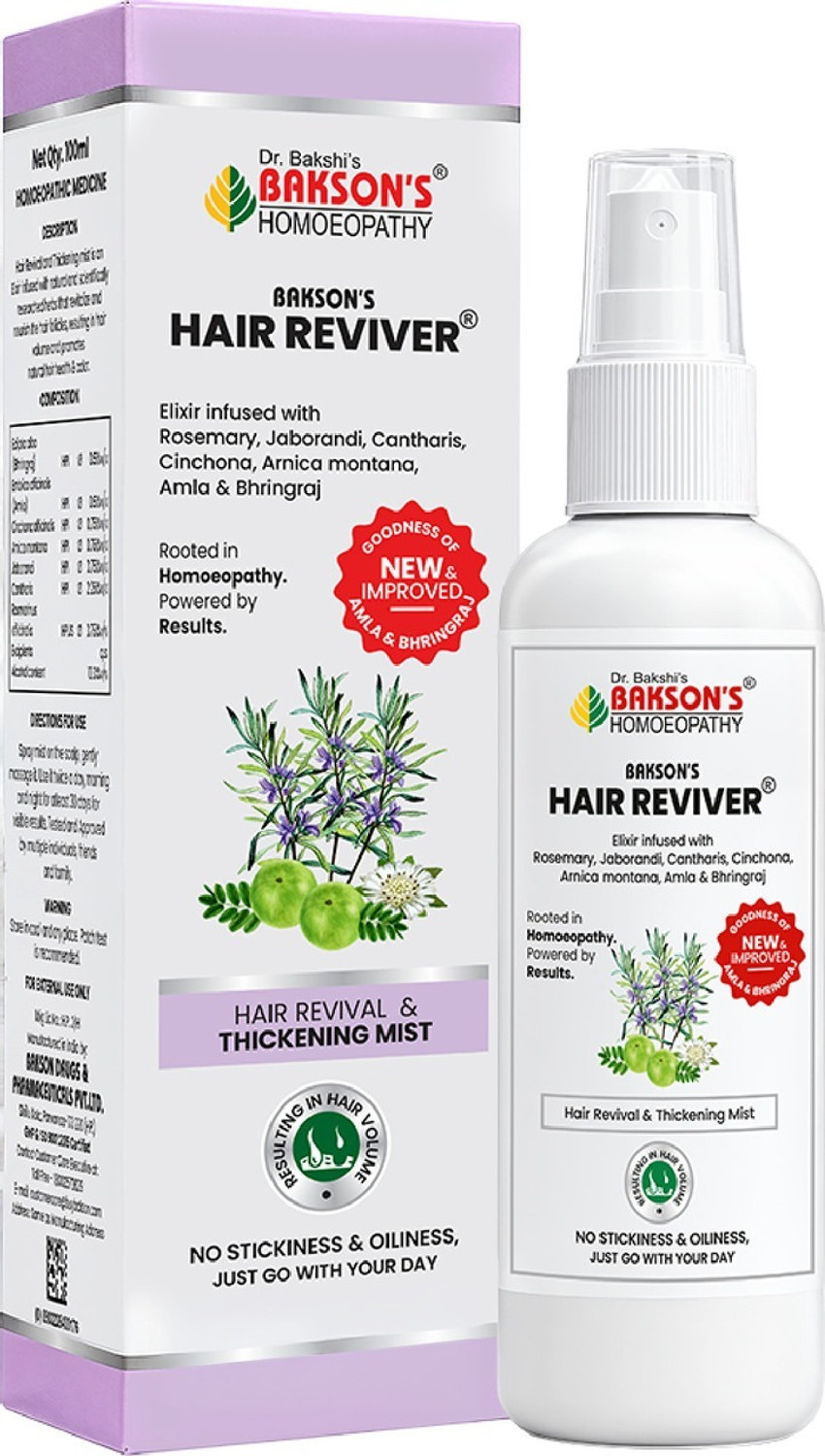 Image of Bakson Homoeopathy HAIR REVIVER-Daily Nourishing Hair Spray (100 ml)