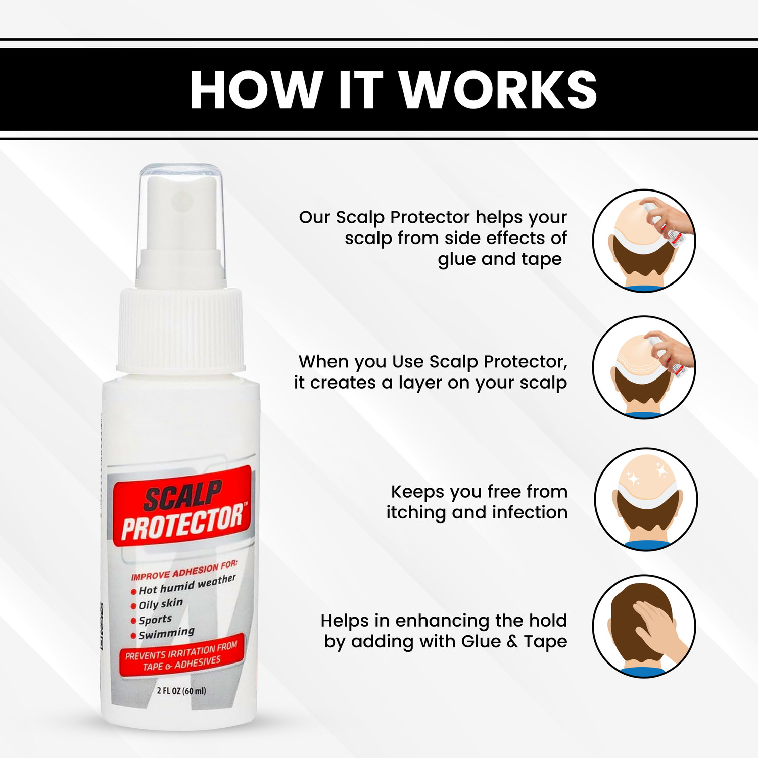 Image of Scalp Protector Spray for Hair Patch & Wigs| Prevents Irritation from Adhesives-60ml