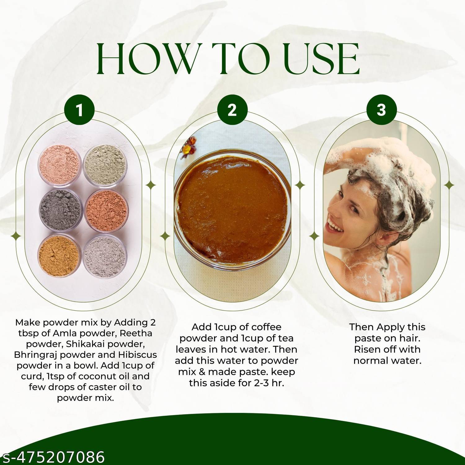 Valioso Amla, Reetha, Shikakai, Hibiscus & Bhringraj Powder - Image 3