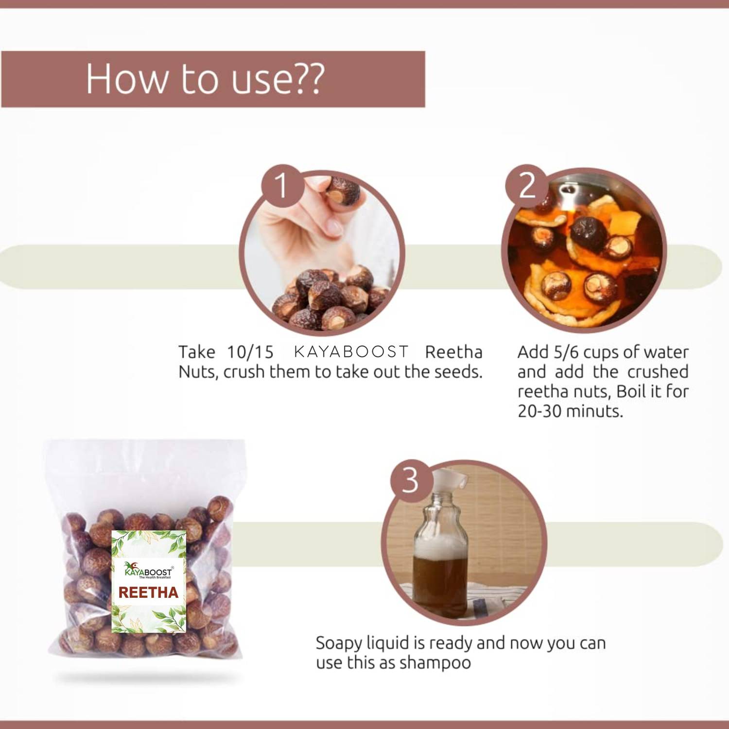 KAYABOOST Dried Reetha Nuts 100% Natural - Image 5