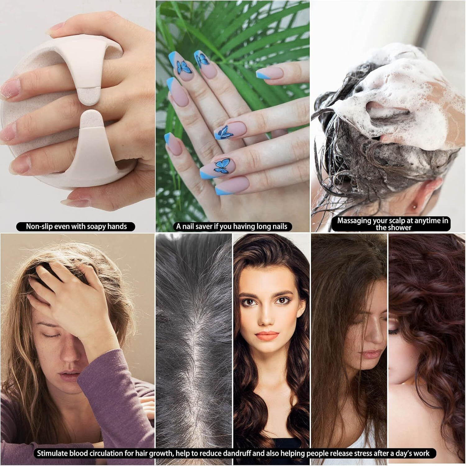 Image of Rudsaa Scalp Massager for Hair Growth | Anti Dandruff Head Massage Brush