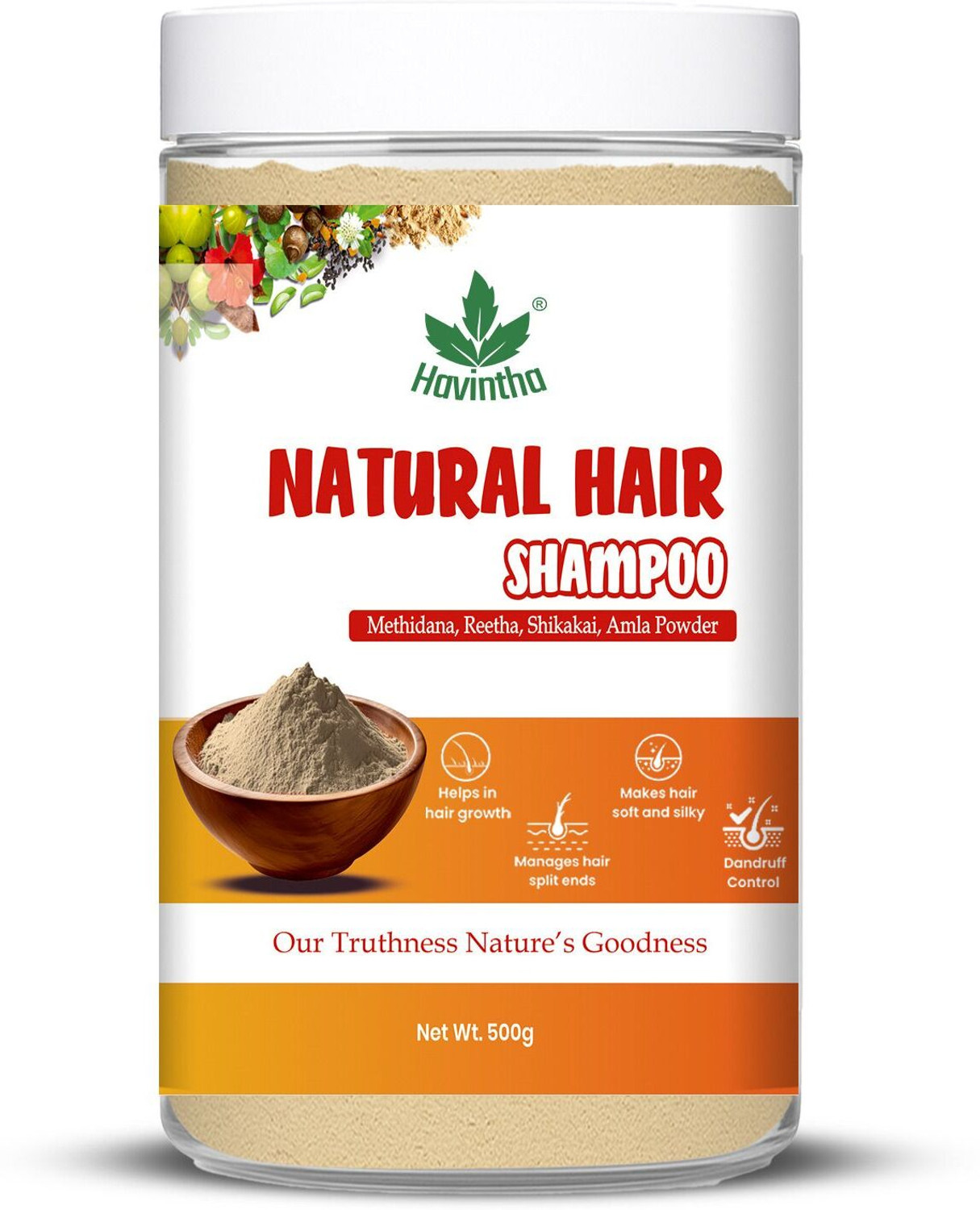 Havintha Natural Methidana Shampoo Powder For Hair Growth & Scalp Clean