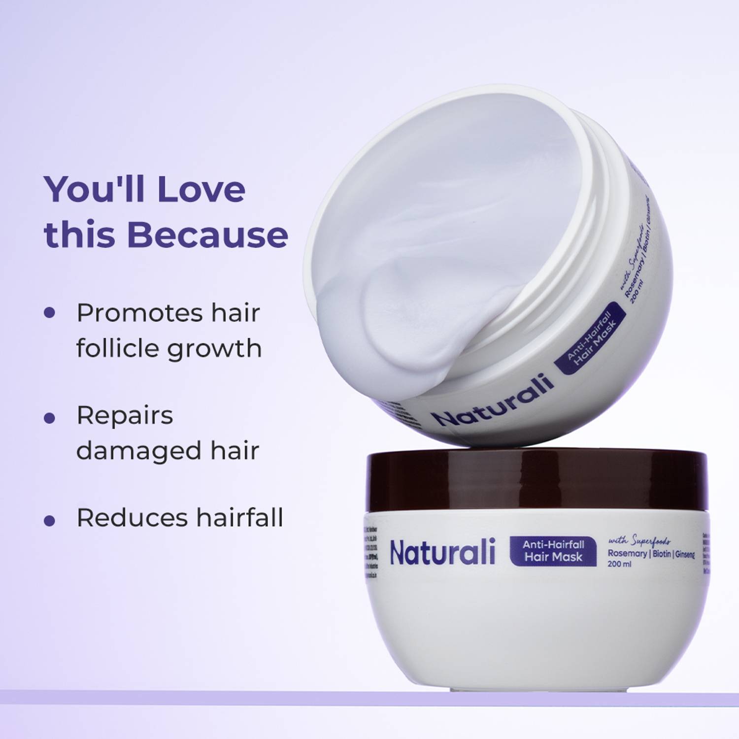 Naturali Anti-Hairfall Hair Mask 200ml - Image 2