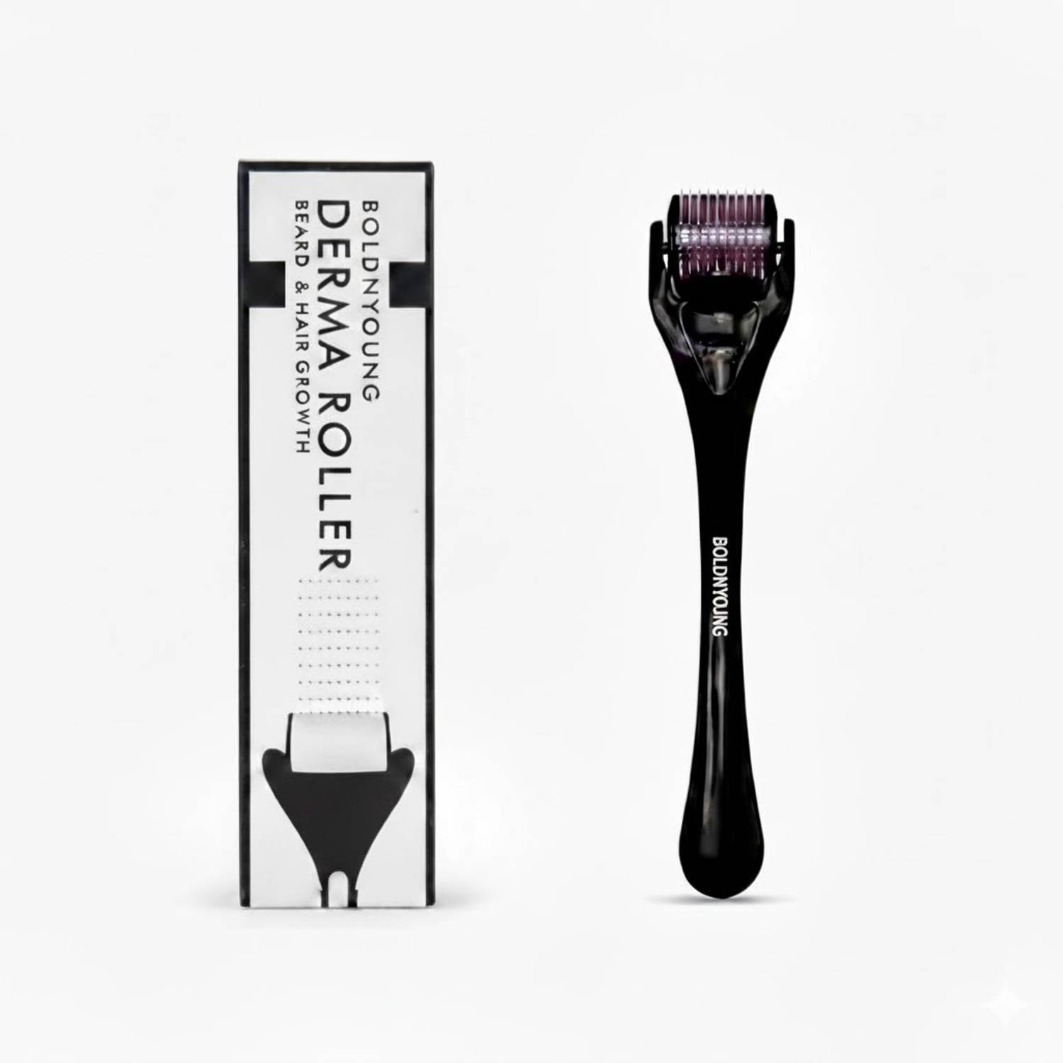 BOLDNYOUNG 0.5mm Derma Roller for Beard & Hair Growth 540 Premium Titanium Microneedles