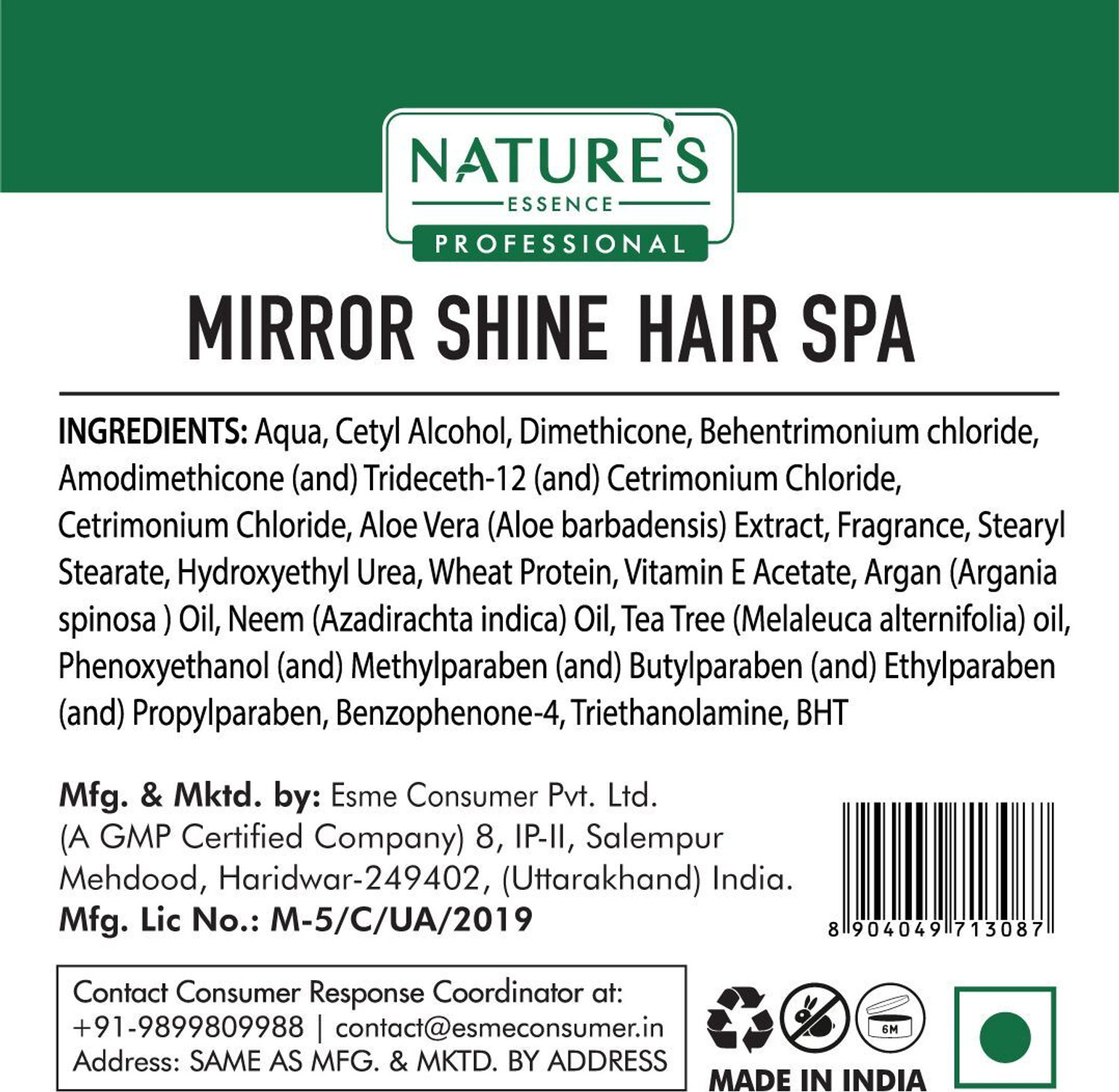 Image of Nature's Essence Mirror Shine Hair Spa