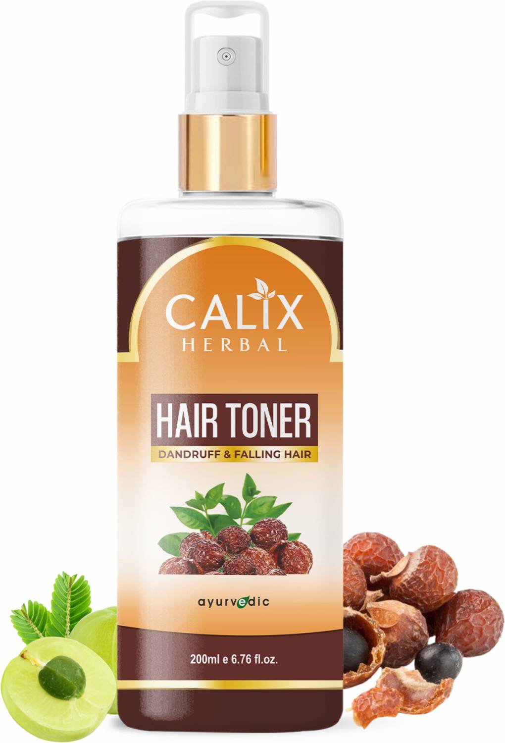 calix Herbal Organic & Ayurvedic Hair Toner Helps Hair Growth, Control Hair Fall, Deep Root Dandruff Control for Men & Women | All Hair Type