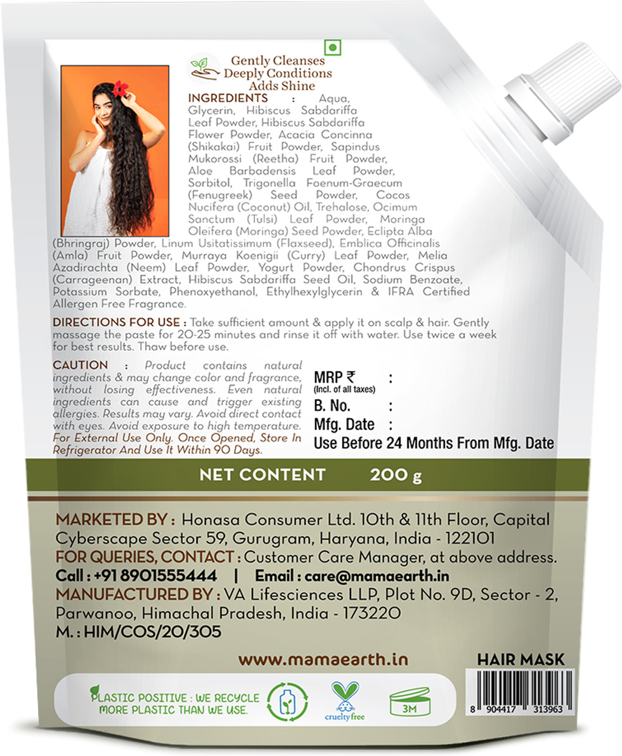 Image of Mamaearth Kerala Thaali Cleansing Hair Mask with Hibiscus, Shikakai, Amla, Flaxseed