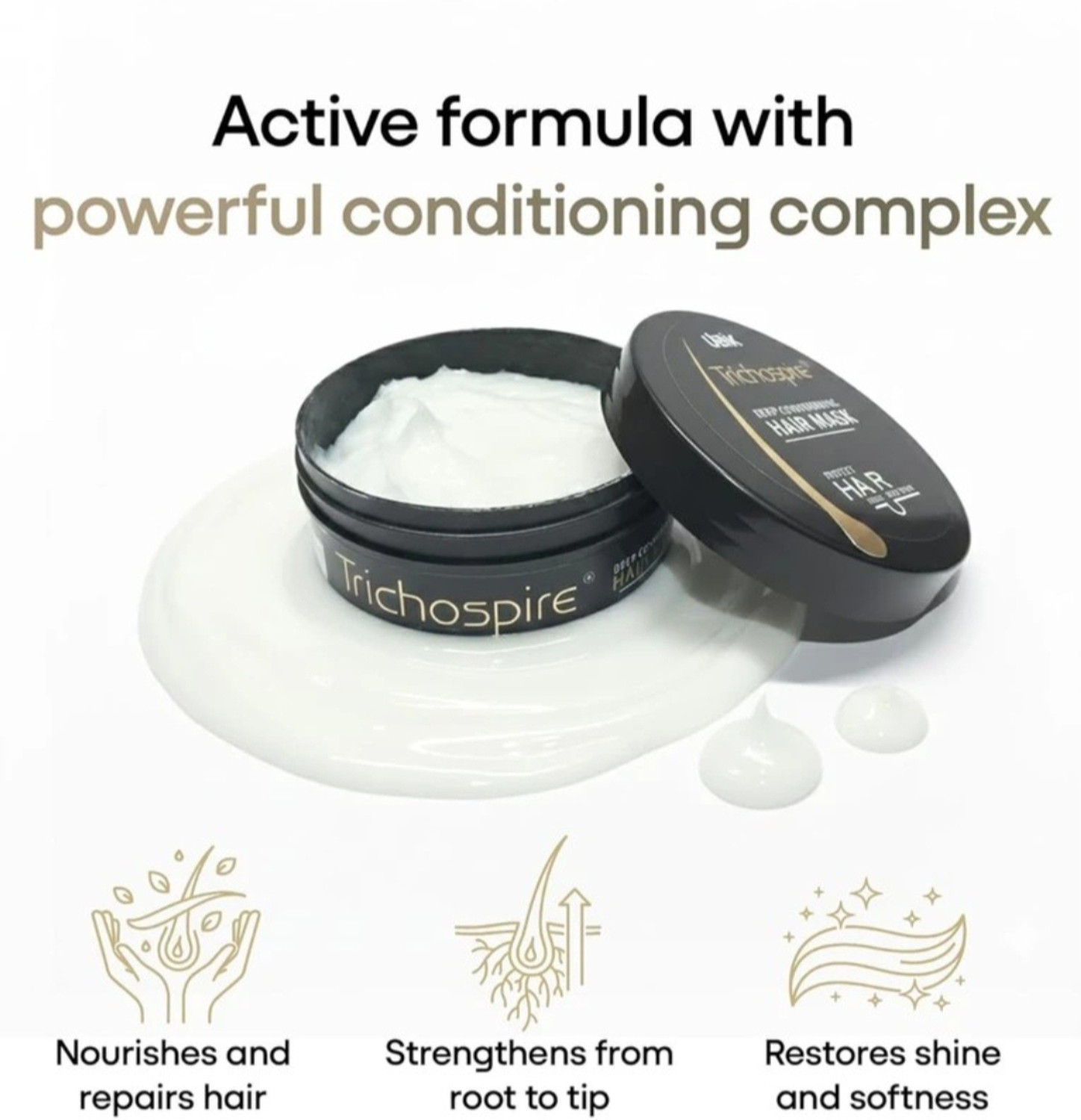 Image of trichospire TRICHOSPIRES Deep Conditioning Hair Mask with Keratin, Argan Oil & Vitamin E