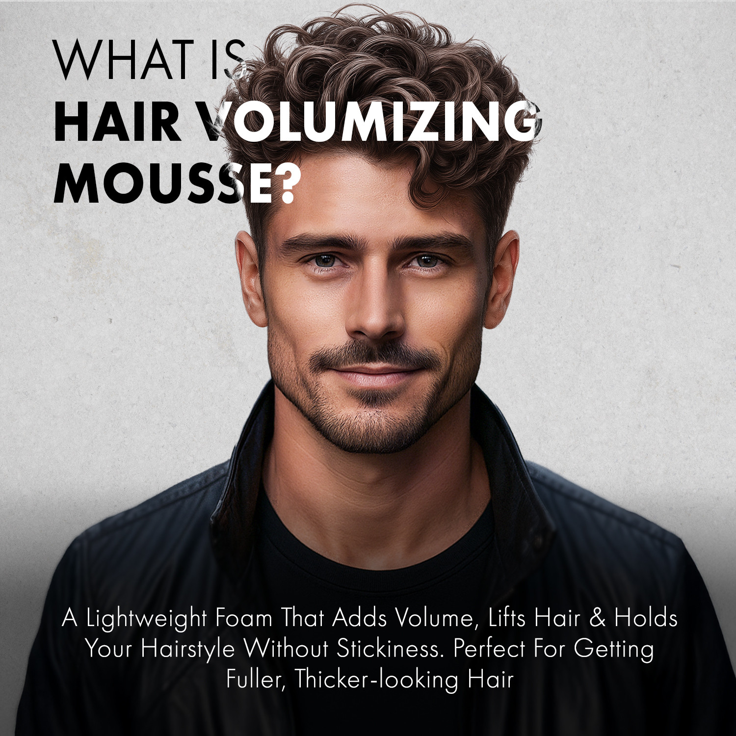Image of urbangabru Hair Volumizing Mousse for Men, Alcohol-Free, Lightweight Formula for Medium Hair, Adds Long-Lasting Volume & Natural Finish, Medium Hold High Hair Volumizer Foam