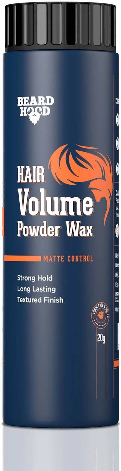 BEARDHOOD Hair Volumizing Powder Wax | Matte Finish , Natural & Zero Toxin Strong Hold Hair Volumizer Powder Wax