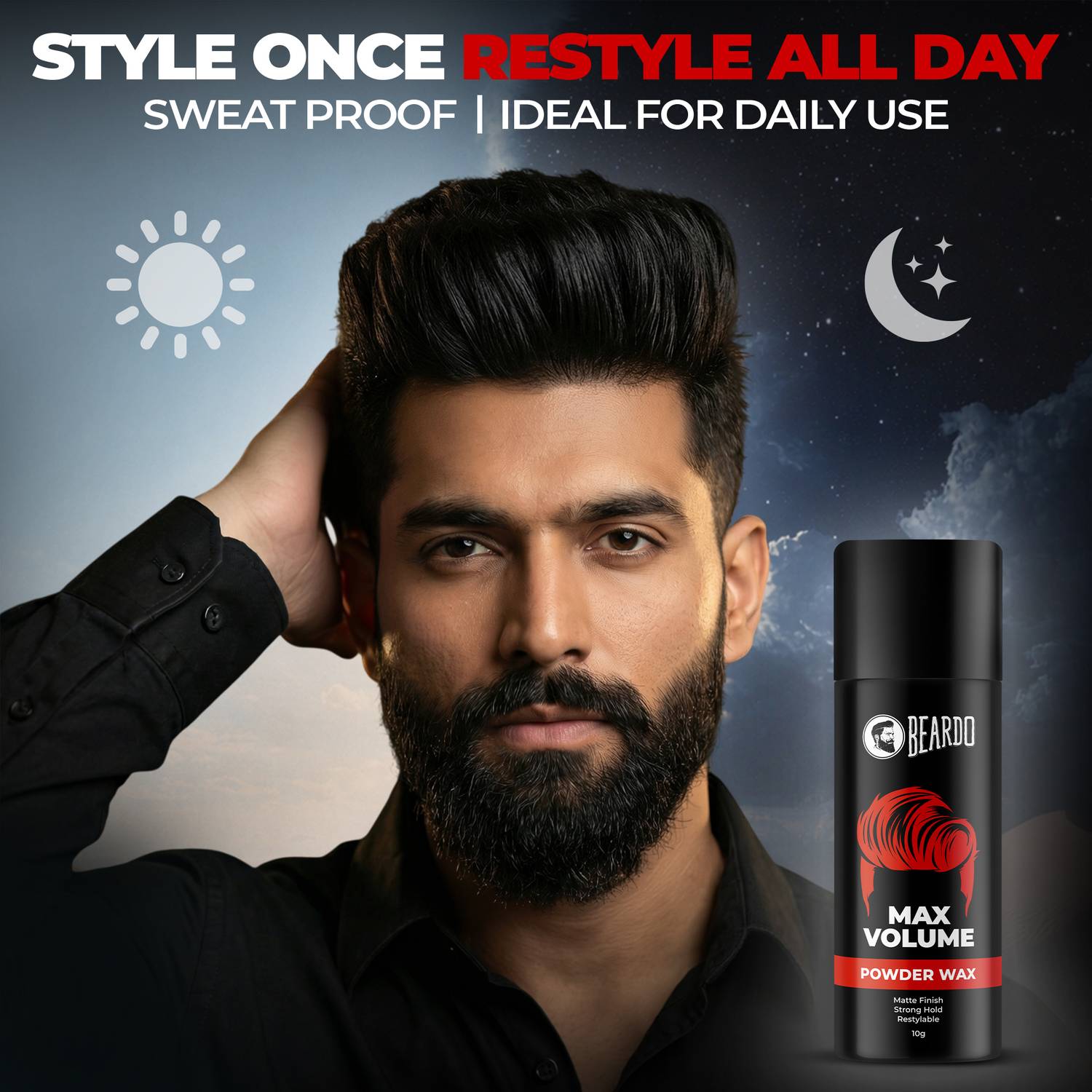 BEARDO Max Volume Powder Wax Strong Hold Hair Volumizer - Image 5