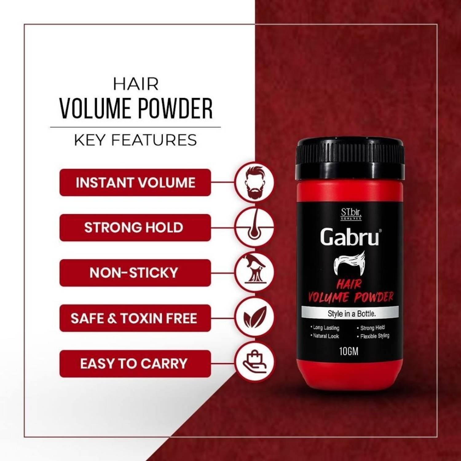 GABRU Hair Volume Powder 20g 10g - Image 3