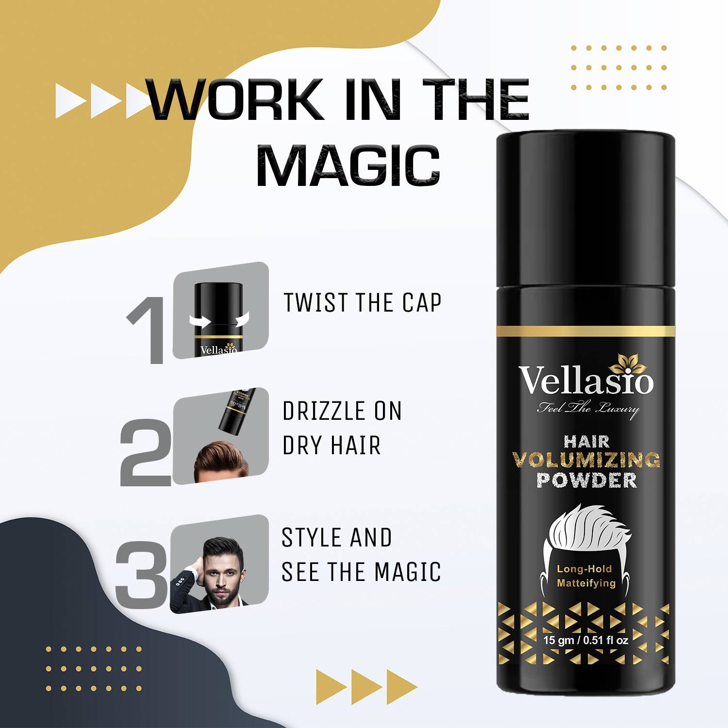 vellasio Volumizing Wax, Matte Finish - Image 5