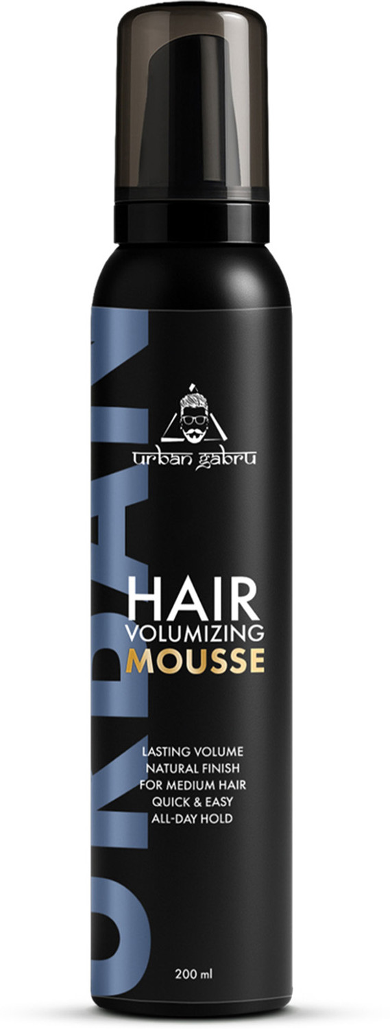 Image of urbangabru Hair Volumizing Mousse for Men, Alcohol-Free, Lightweight Formula for Medium Hair, Adds Long-Lasting Volume & Natural Finish, Medium Hold High Hair Volumizer Foam