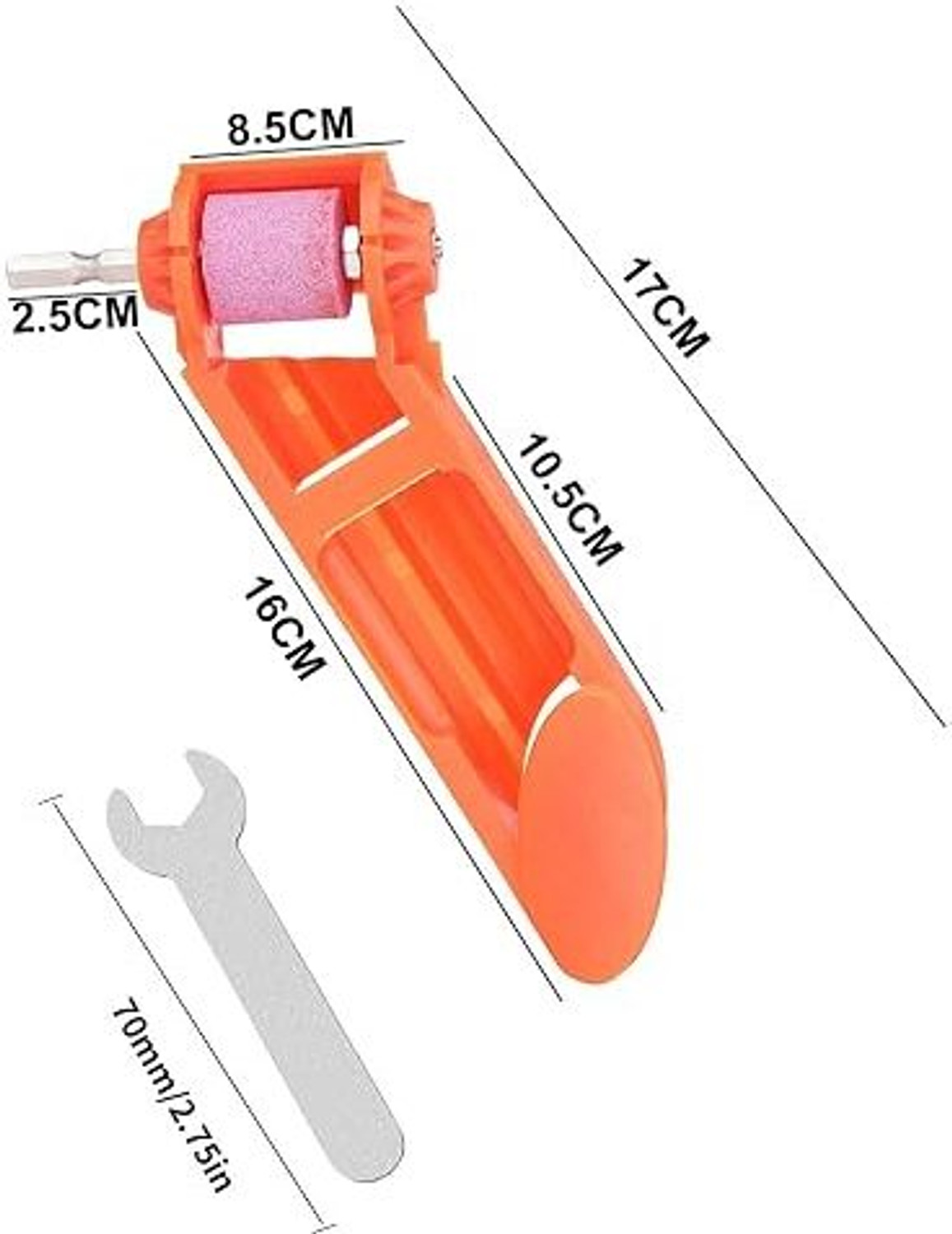 Image of HUENISH Portable Drill Bit Sharpener Powered Tool Sharpening Tool (DRIL001) (Orange) drill001 Rotary Hammer Drill