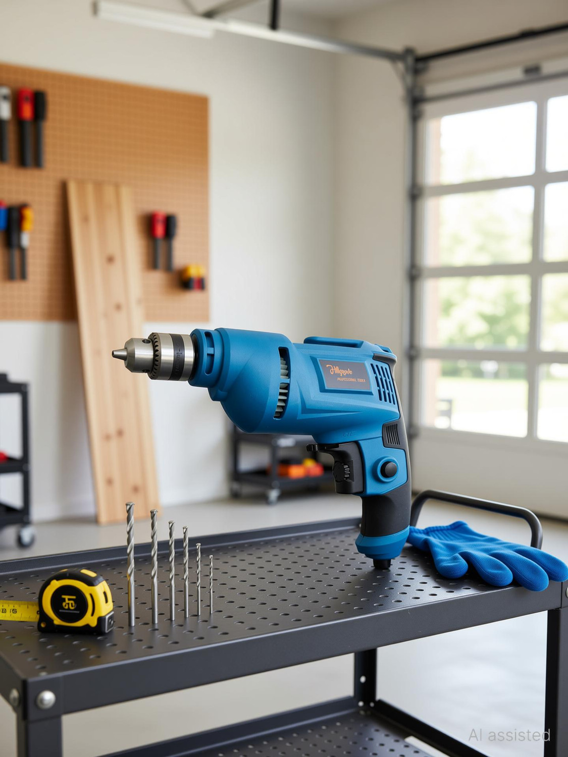 Image of Hillgrove 100% Copper Winding All Purpose 10mm Hammer Impact Drill Machine Wood /Concrete with Reverse Rotation and Variable Speed Pistol Grip Drill HGPD2M4 Impact Driver