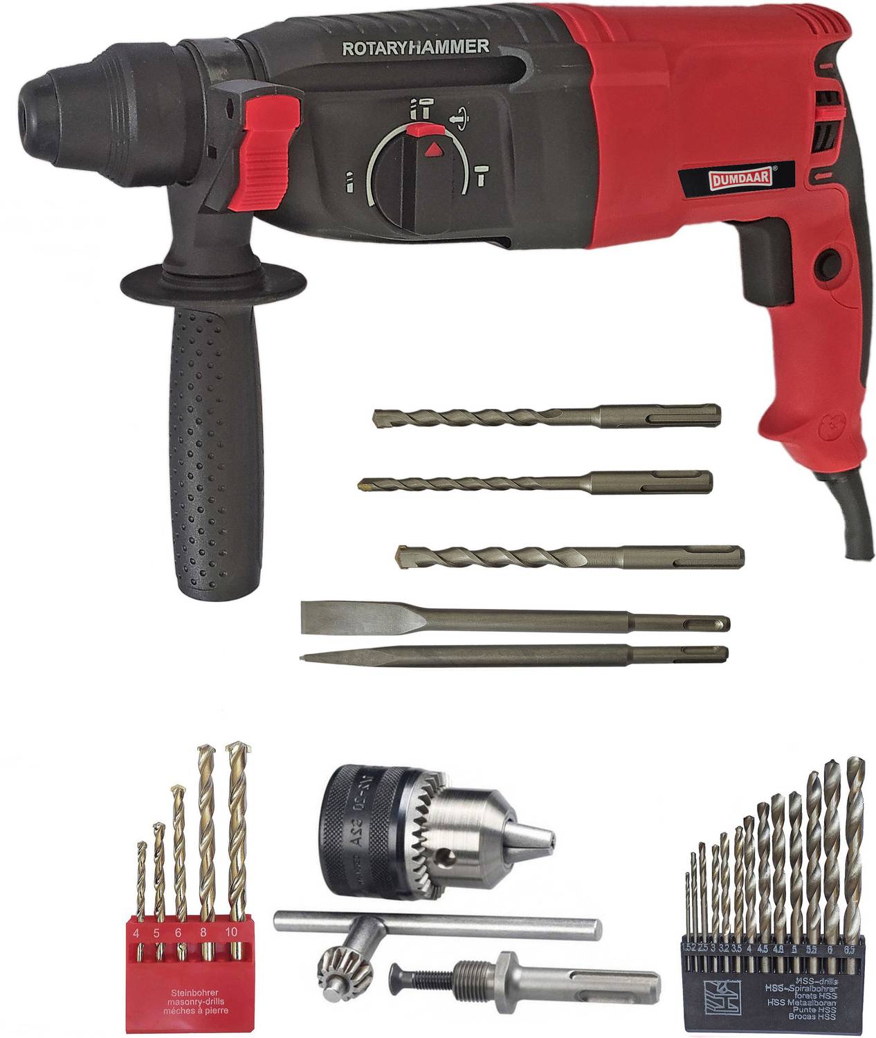 DUMDAAR DM26 100% Copper Rotary Hammer Drill - Image 2